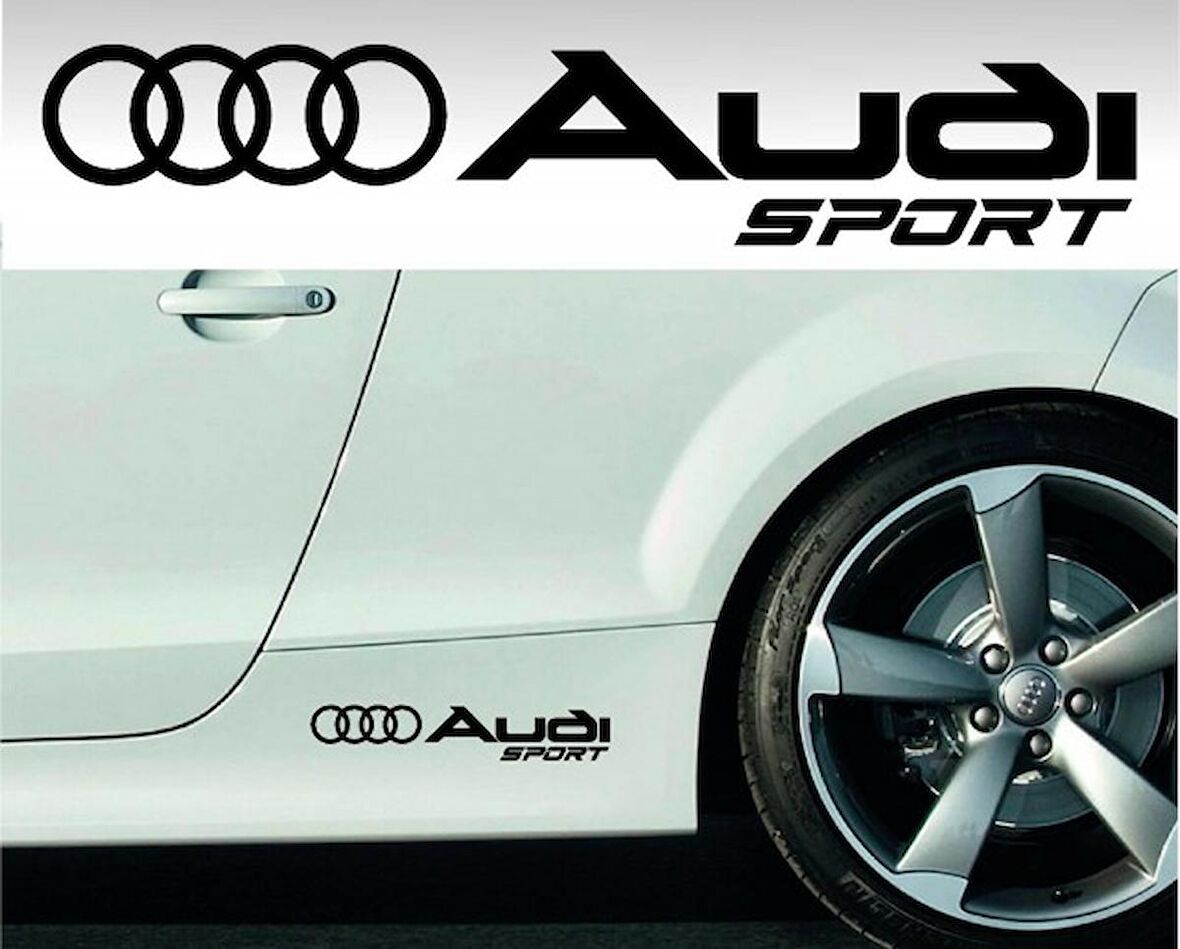 2 Adet Audi Yan Kapı Modifiye Sticker Oto Yapıştırma