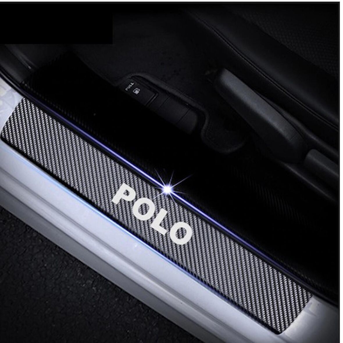 Polo Carbon Fiber Kapı Eşiği Yazısı Sticker Boya Koruma
