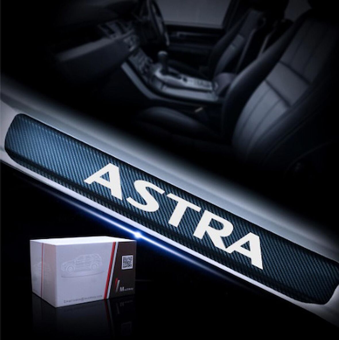 Opel Astra Carbon Fiber Kapı Eşiği Yazısı Sticker Boya Koruma