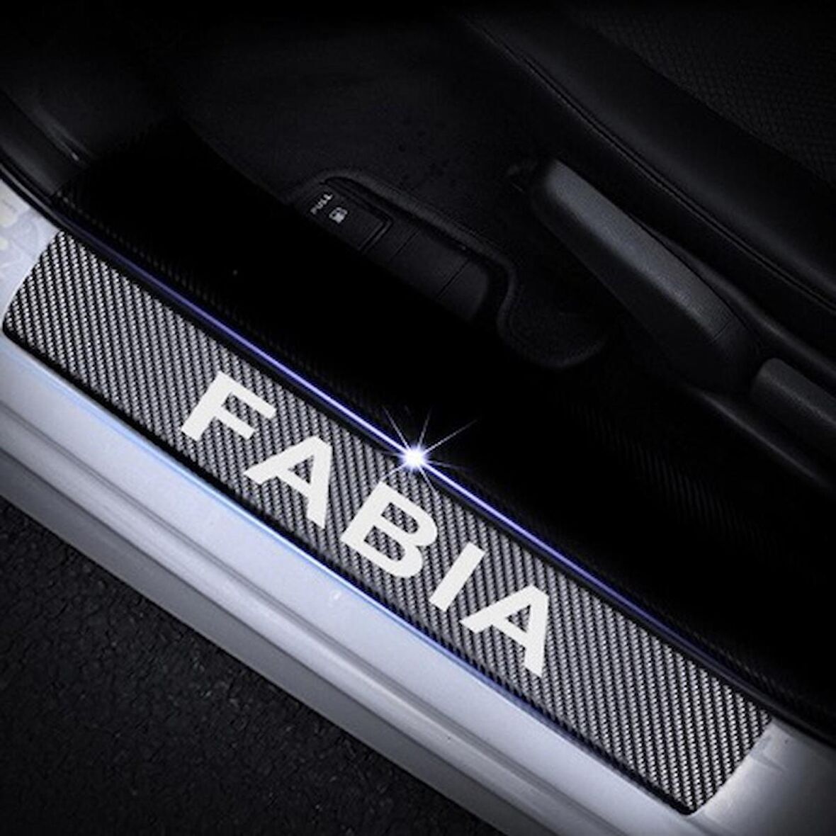 Seat Fabia Carbon Fiber Kapı Eşiği Yazısı Sticker Boya Koruma