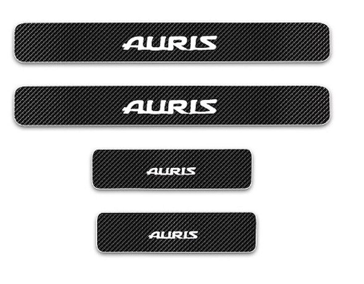 Toyota Auris Carbon Fiber Kapı Eşiği Yazısı Sticker Boya Koruma