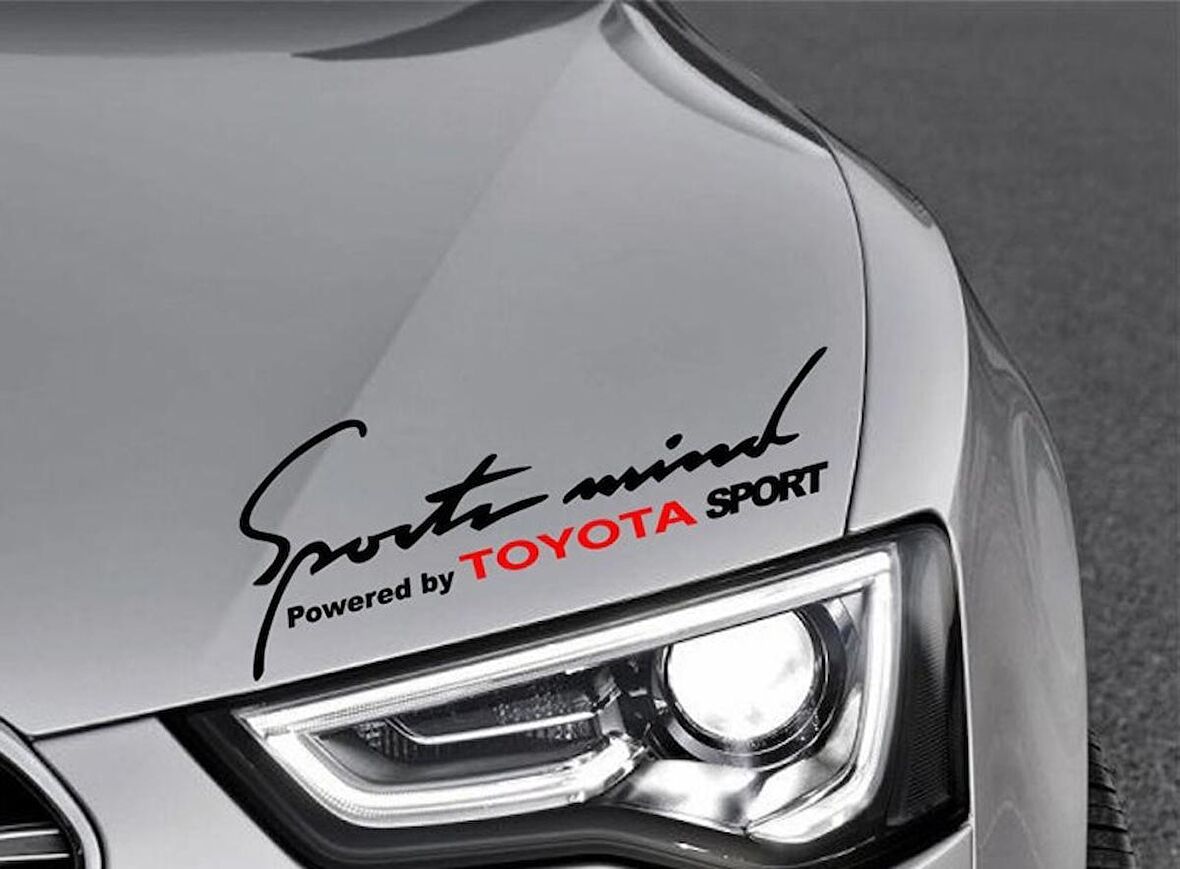 Toyota Mind Kaput Üzerinde Araba Sticker Yapıştırması