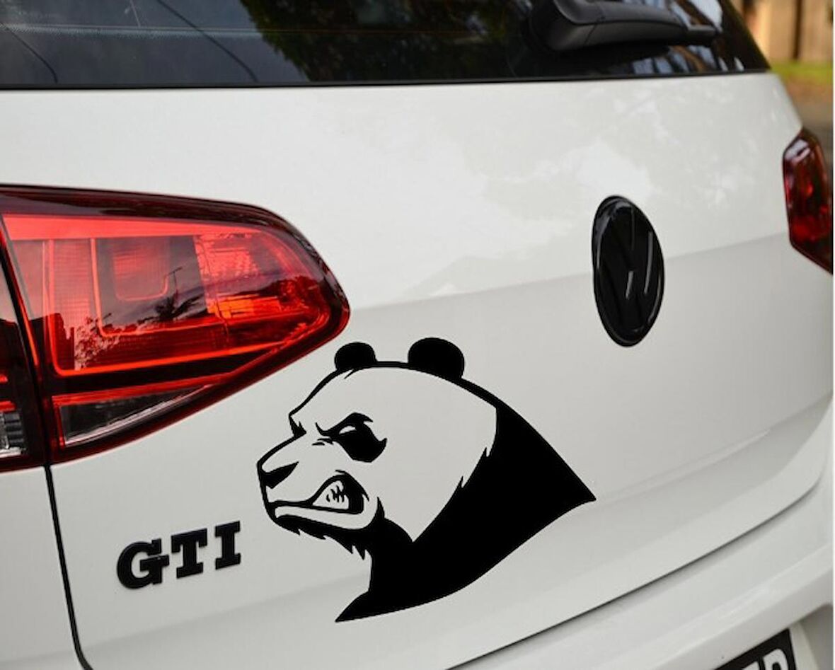 Full Etiket Kızgın Panda Oto Sticker Bagaj Kapağı