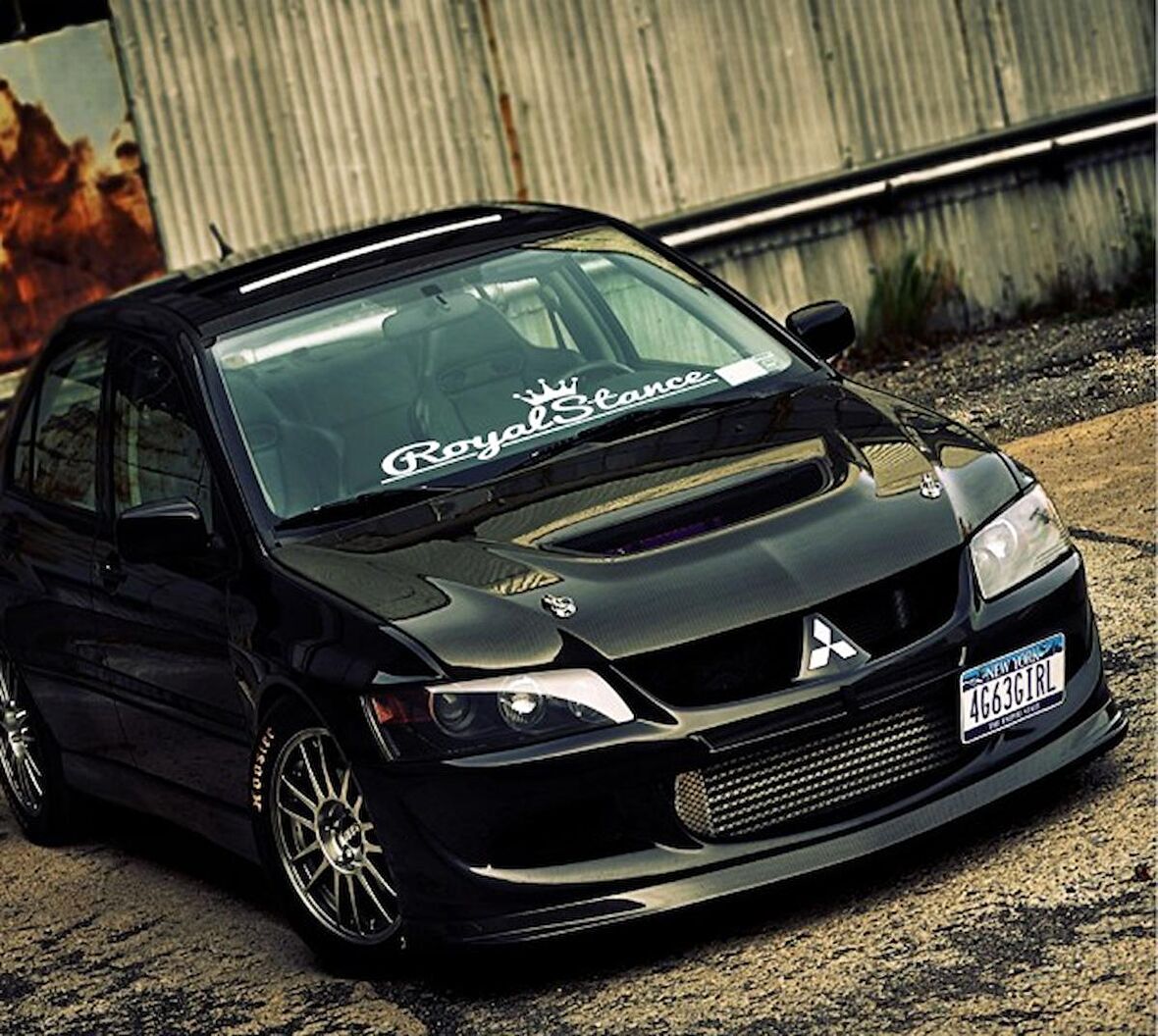 Araba Ön Cam Oto Sticker Yapıştırma Royal Stance  50CM