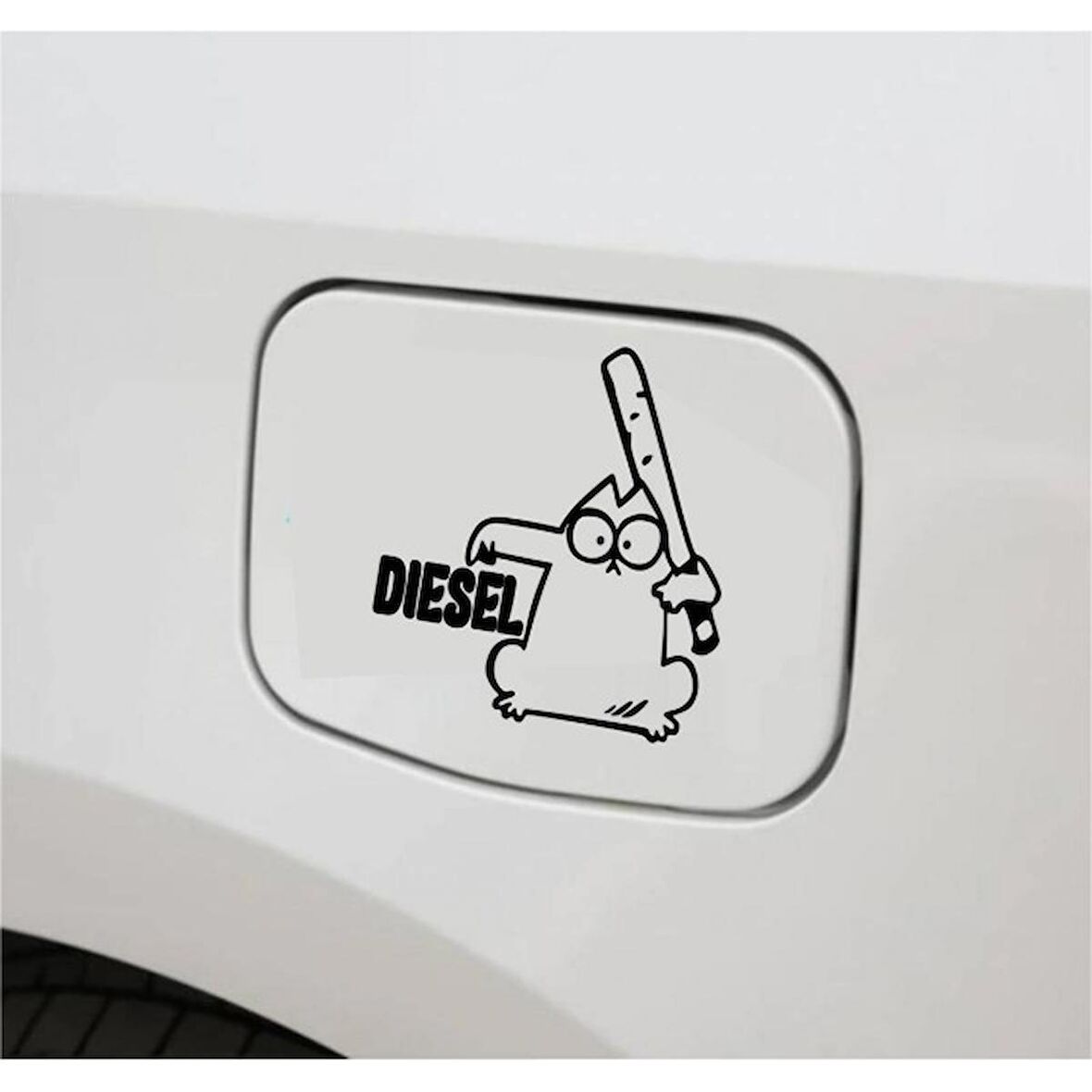 Araba Depo Kapağı Sticker Dizel Oto Sticker 2 Adet