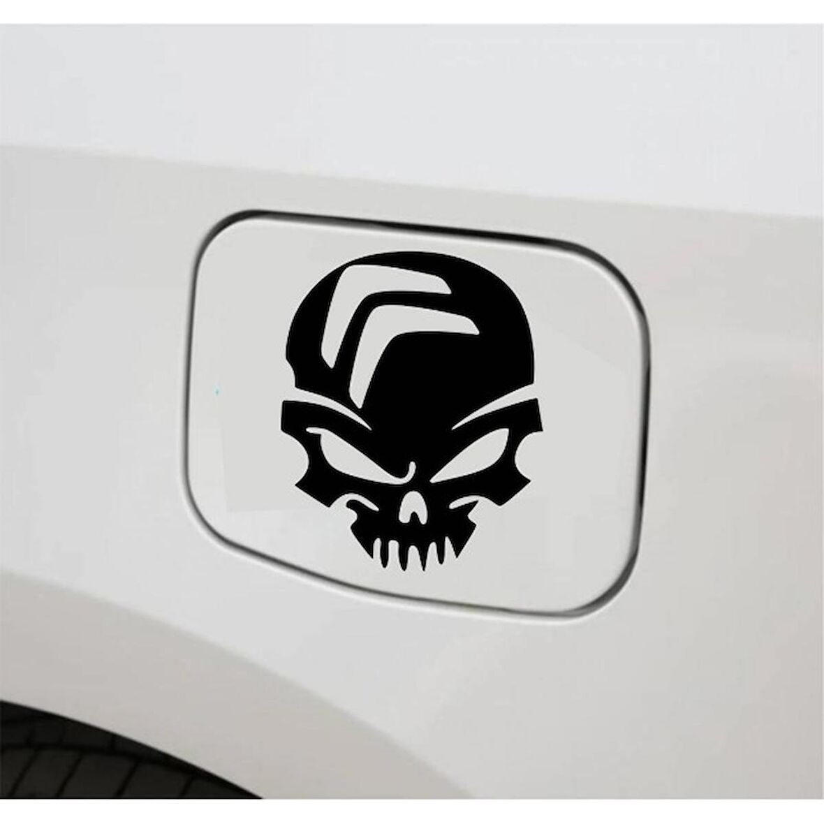 Araba Depo Kapağı Sticker Citroen Kuru Kafa Oto Sticker 2 Adet