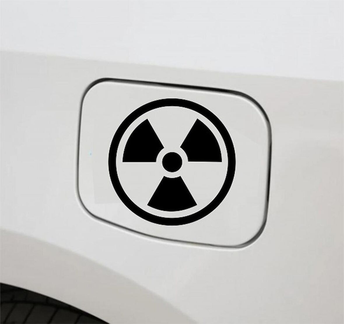 Araba Depo Kapağı Sticker Radyasyon Oto Sticker 2 Adet