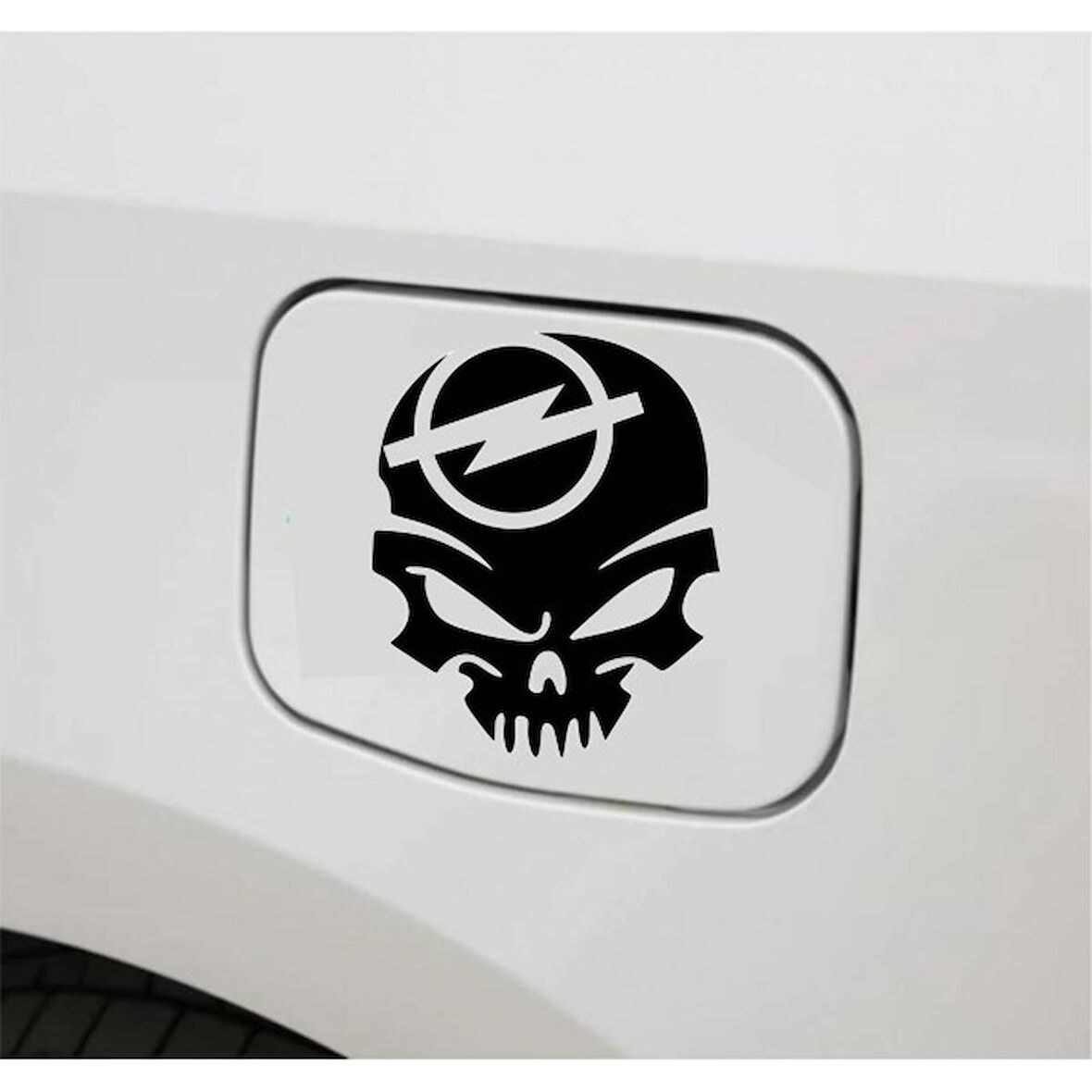 Araba Depo Kapağı Sticker Opel Kuru Kafa Oto Sticker 2 Adet