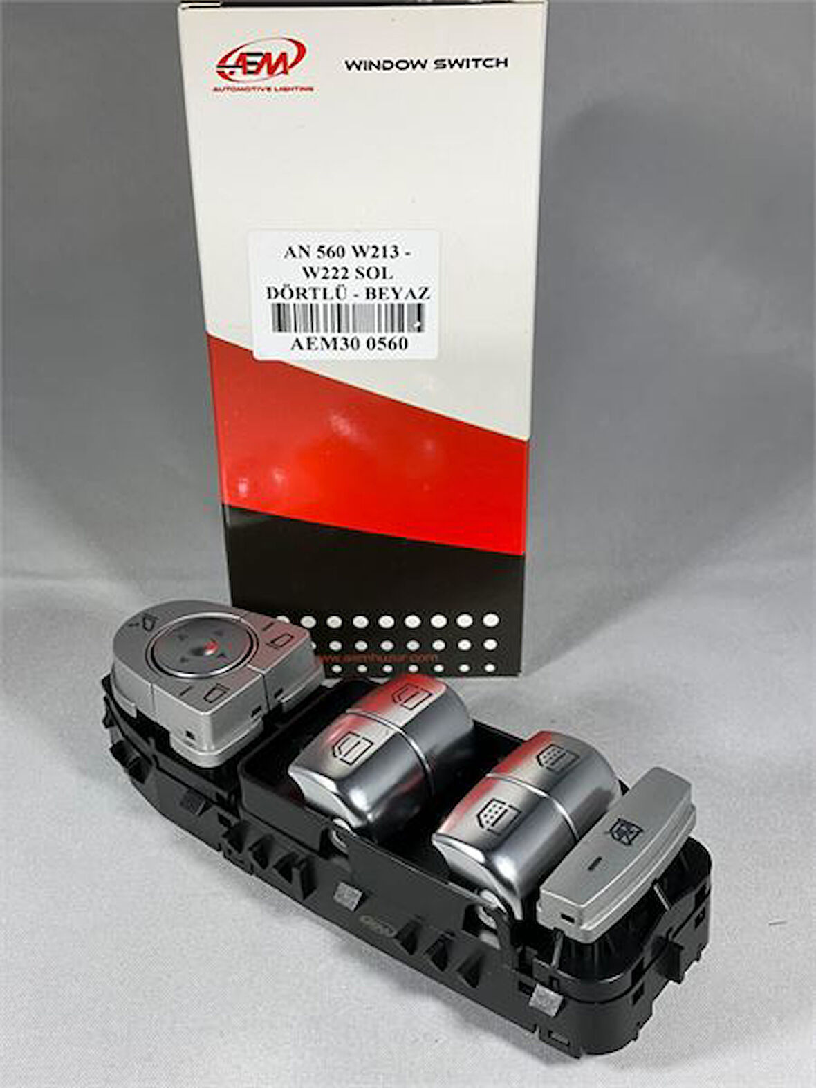 Mercedes Cam Acma Salteri On Sol (komple, Perdeli, Beyaz İsik, Siyah) S-Class W222 13>17 - Aem30 0560