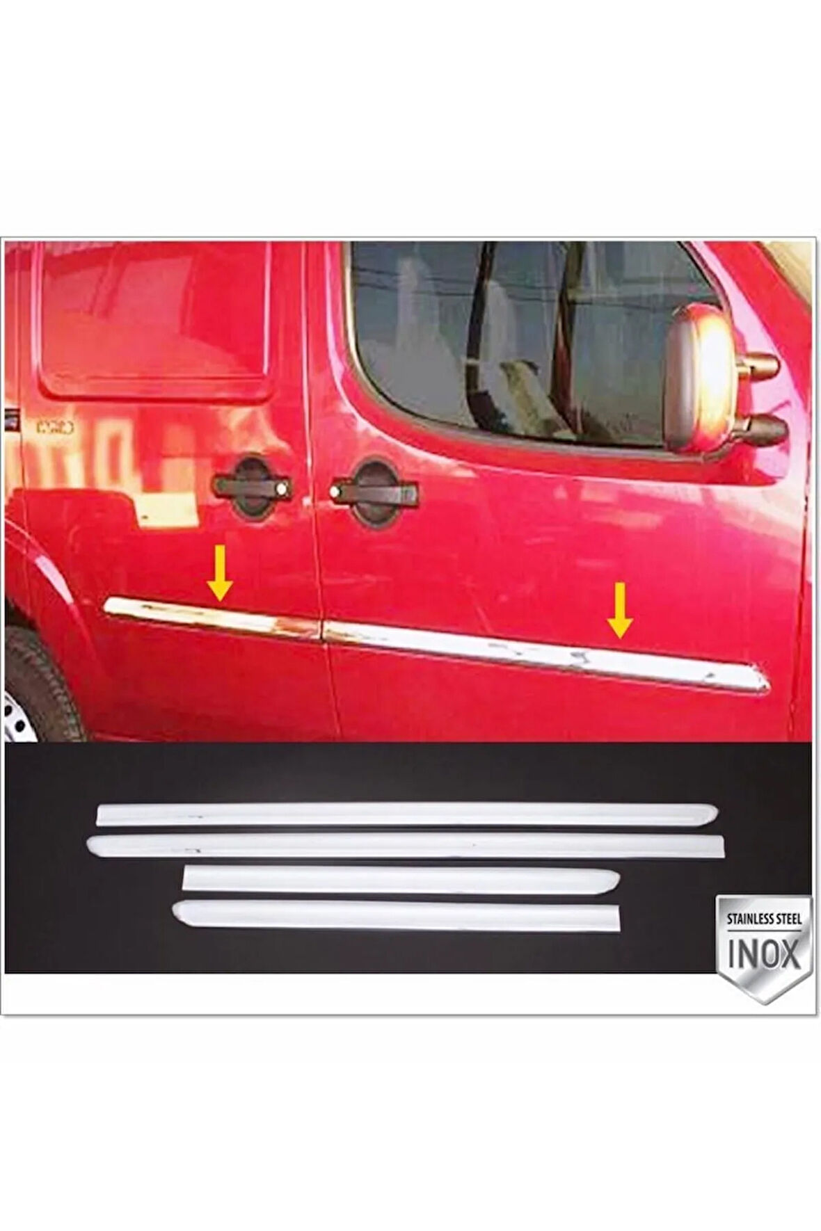 Fiat Doblo Krom Yan Kapı Çıtası 4 Kapı 2000-2006 P. Çelik