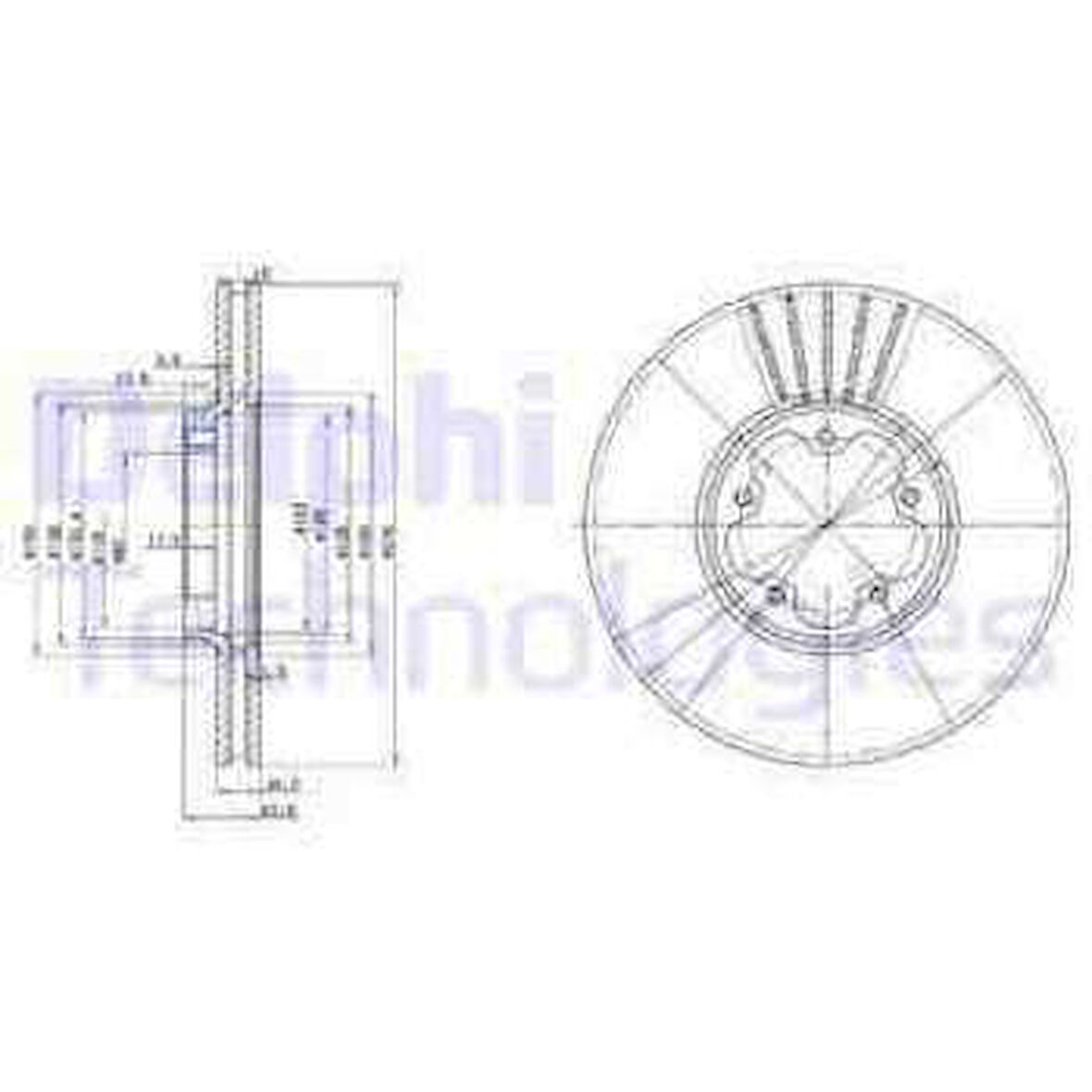 Ford On Fren Disk Aynası Transıt V184 2,0tdci 04>06 O,ceker Olcu: (276mm X 24,5 5 Bijon) Hava Sogutmalı - Delphi Bg3676