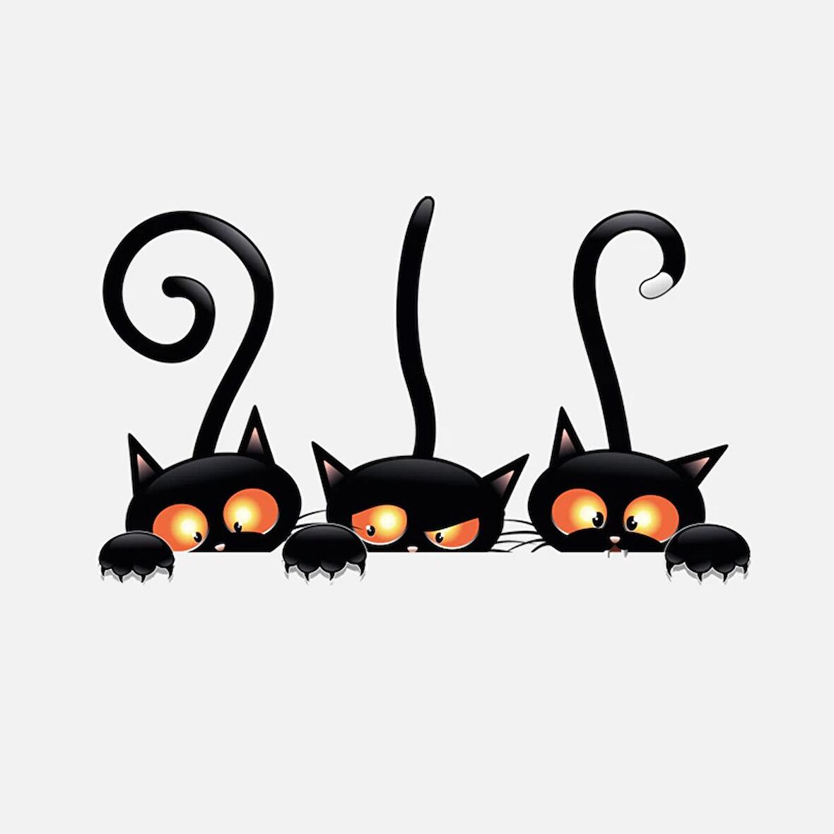 Araba 3 Kedi Sticker Yapıştırması