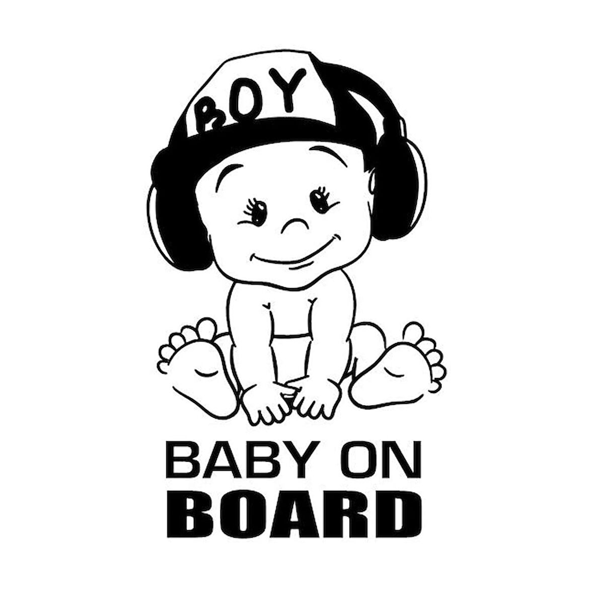 Baby On Board Araba Sticker Yapıştırması etiket