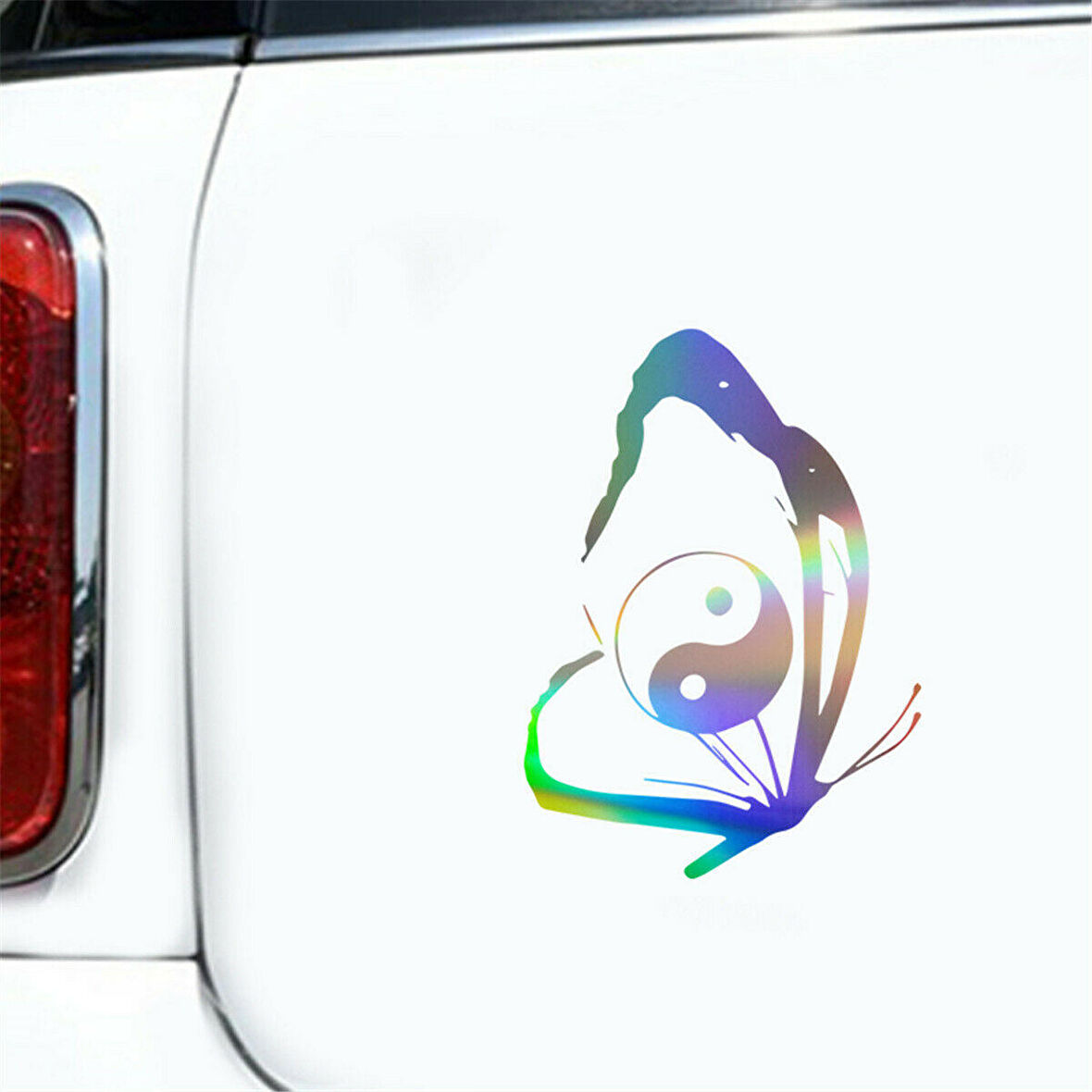 Kelebek Yin Yang Taiji Çıkartması Araba Sticker 15cm