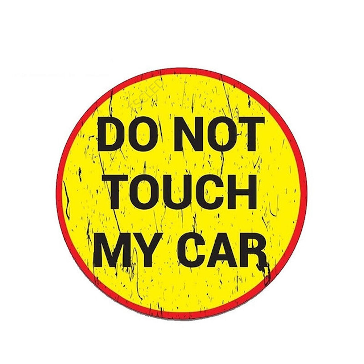13cm x 13cm Araba Dokunmayın Sticker Yapıştırma