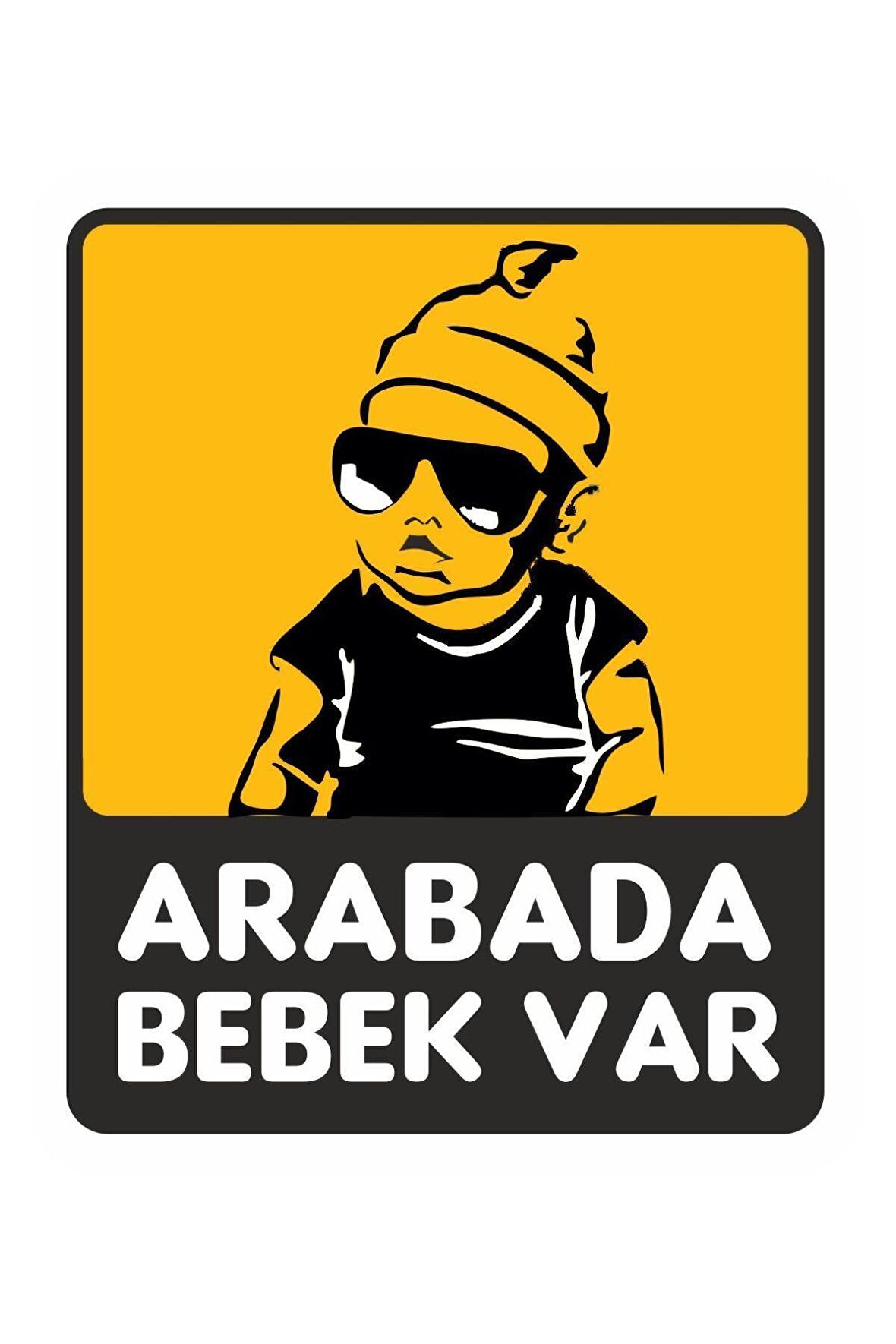 Arabada Bebek Var Sticker 17CM