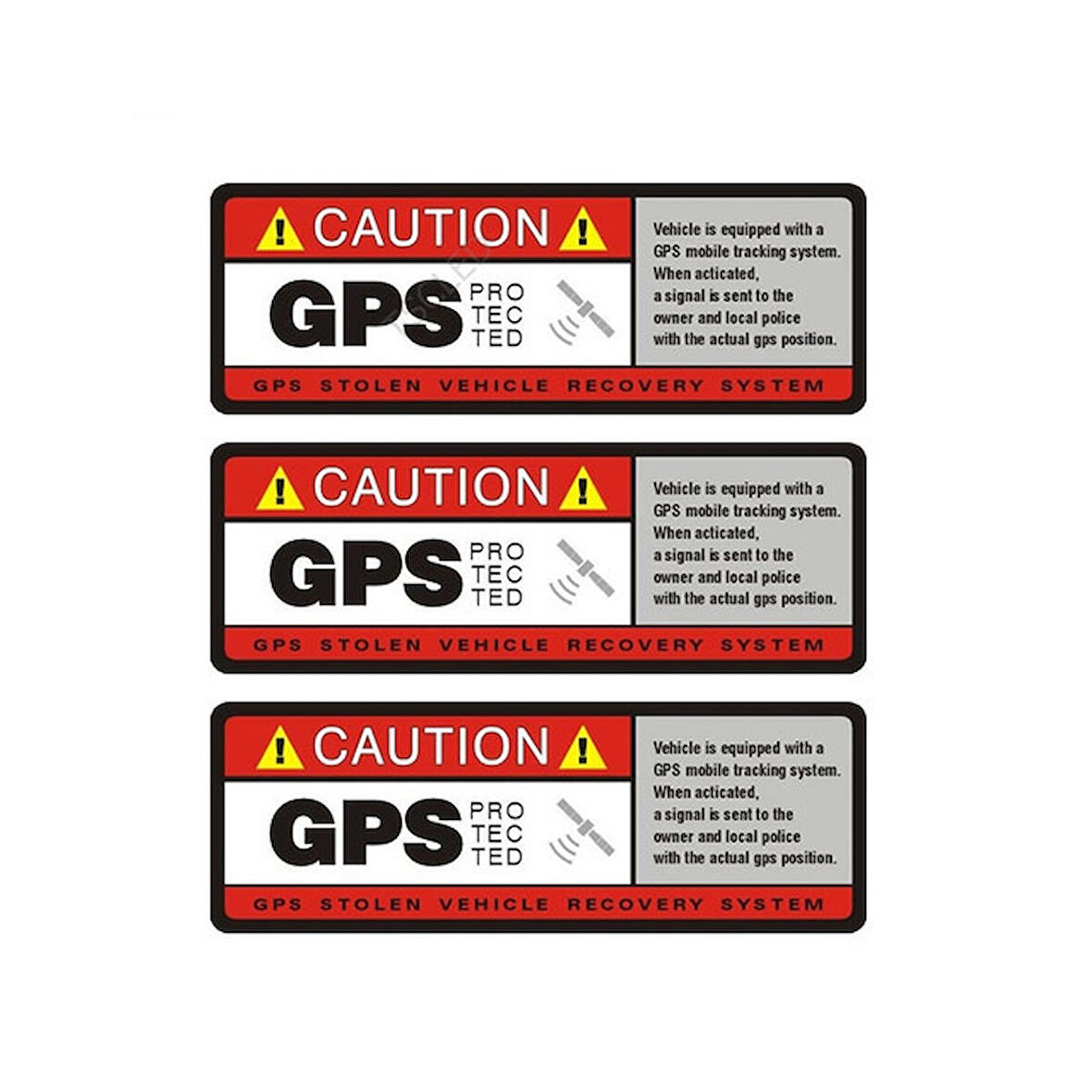 GPS Uydudan takip araç Sticker 10cmx3 CM 3 Adet