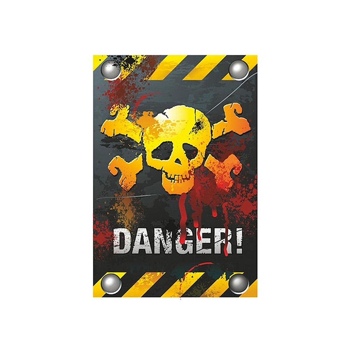 11.5X15cm Tehlike kafatası Sticker Yapıştırma