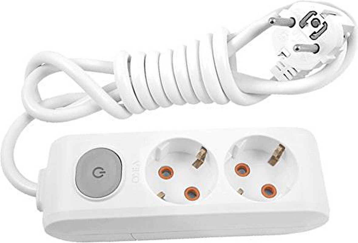 Viko Multi-let 5'li Grup Priz Anahtarlı Topraklı Çocuk Korumalı 2 Metre Beyaz - 90117502