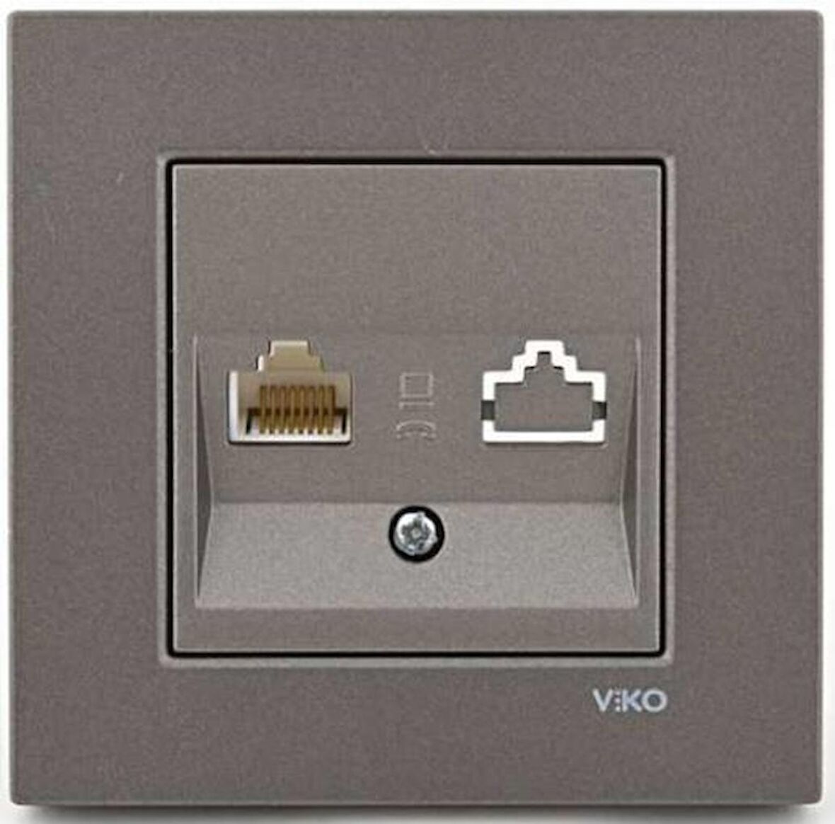 Viko Novella Antrasit Tekli Data ( Cat6 ) Priz Çerçeveli