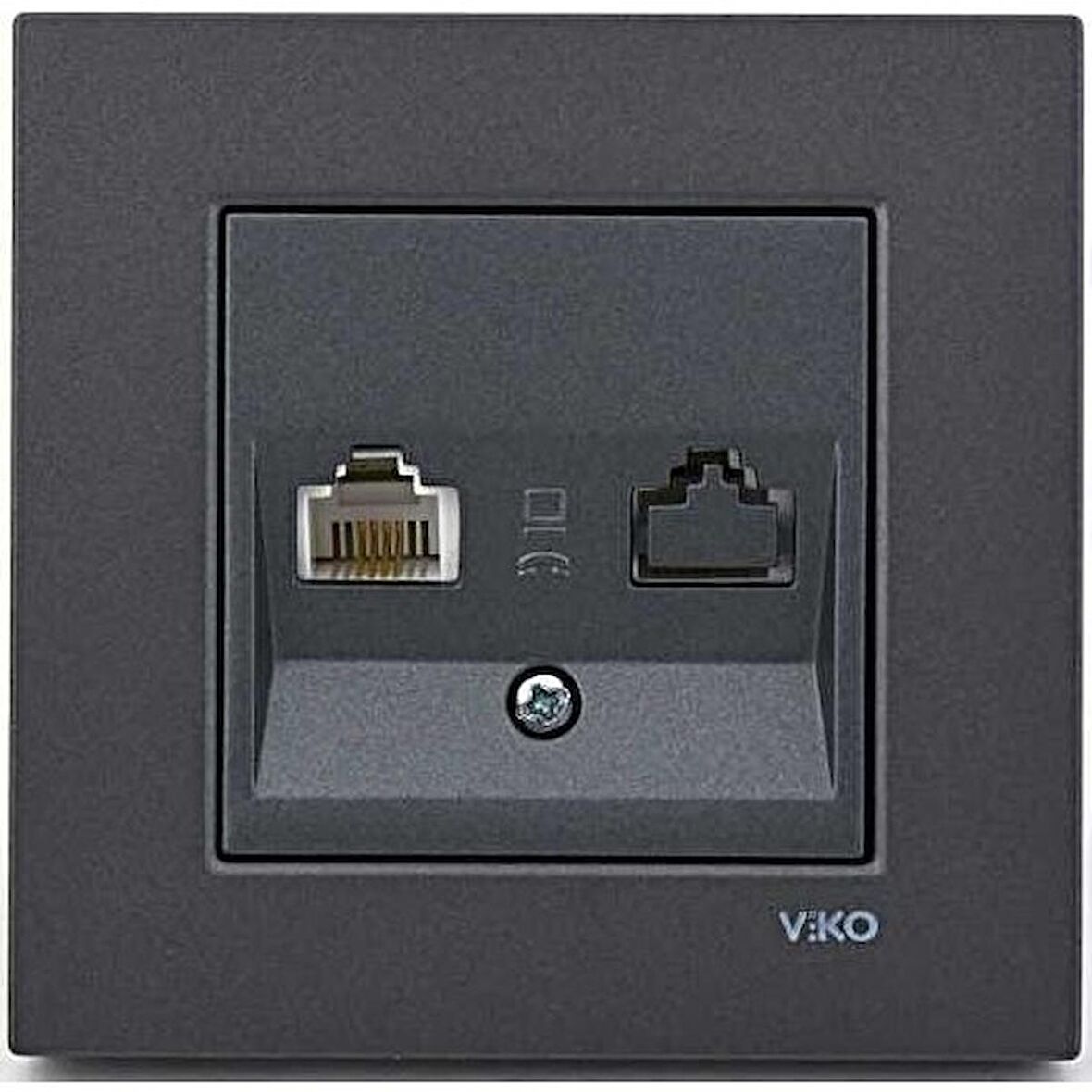 Viko Novella Füme Tekli Data ( Cat6 ) Priz Çerçeveli