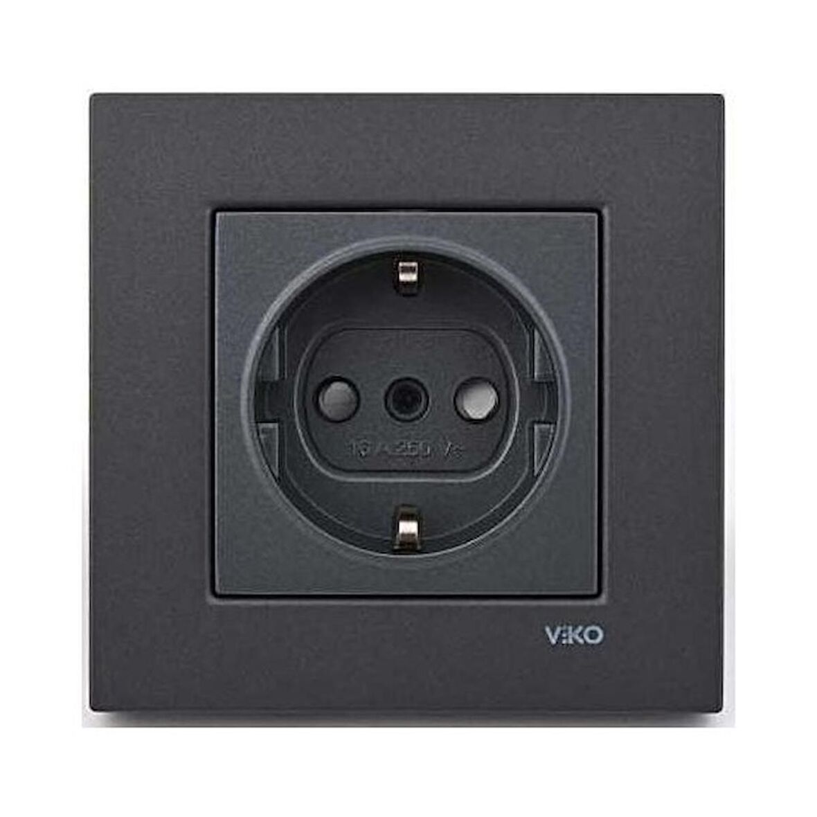 Viko Novella Füme Çocuk Korumalı Topraklı Priz Çerçeveli