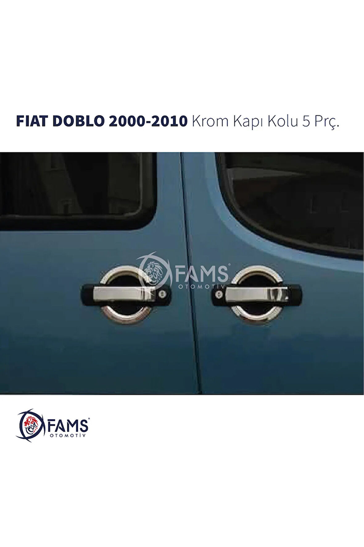 Fiat Doblo Krom Kapı Kolu 5 Kapı 2000-2010 Arası Paslanmaz Çelik