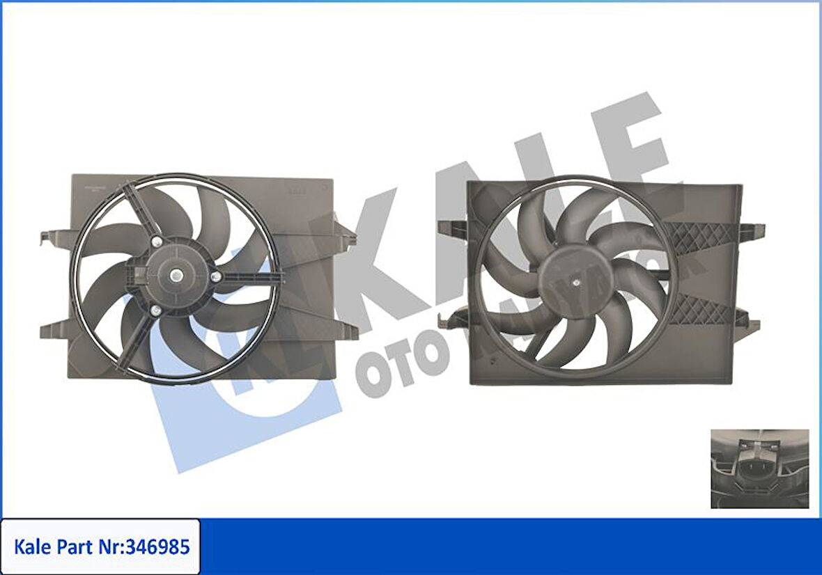 Ford Fan Motoru Davlumbazlı Fiesta V 01>06 Fusıon 01>12 1,6 16v Mazda II Mazda III - Kale 346985