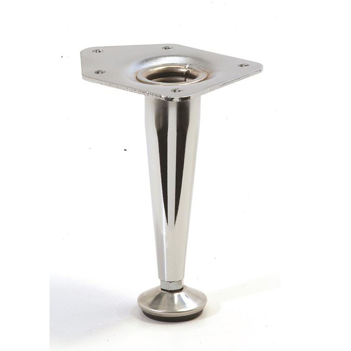 Metal Mobilya Ayağı Konik Parlak Krom (4 Adet) 10 CM