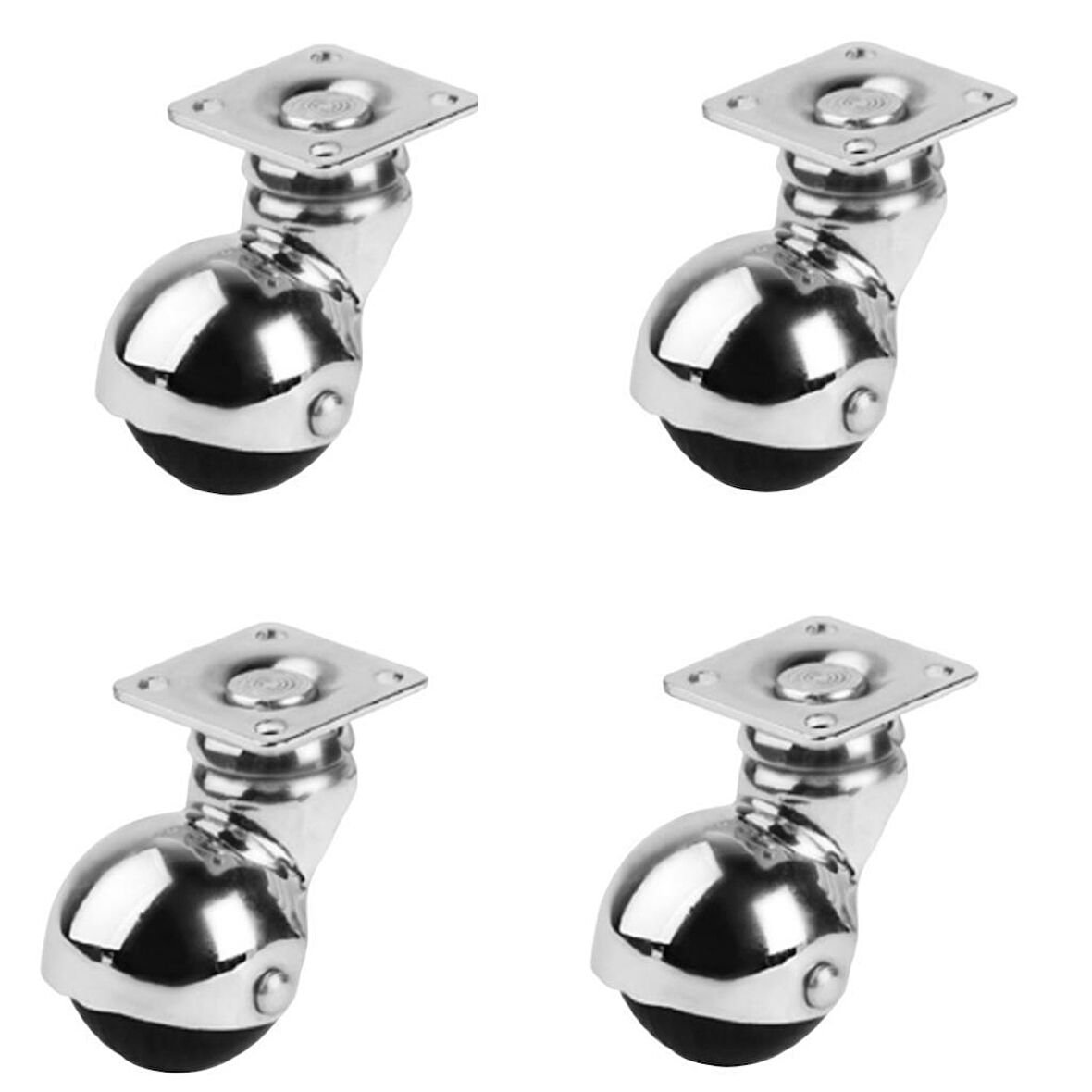 Krom Teker H60mm (4 Adet)