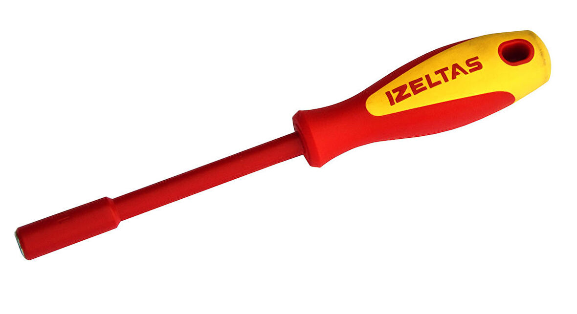 İzeltaş 1000V Süngüsü İzoleli Manyetik Bits Tutucu Tornavida 230mm