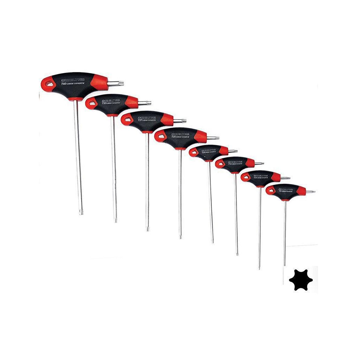 İzeltaş T Tipi Torx Allen Anahtar Takım (8 Parça) 4909008108