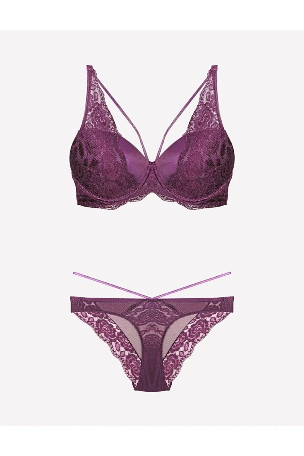 Kadın Mor Destekli Sutyen Takımı