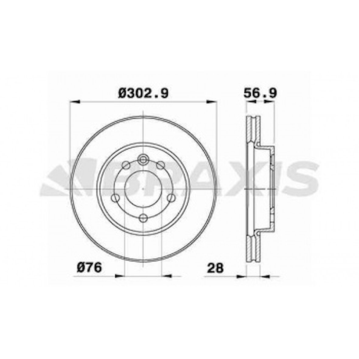 Vag On Fren Aynası Amarok (303x28mm) 10>> - Braxıs Ae0526