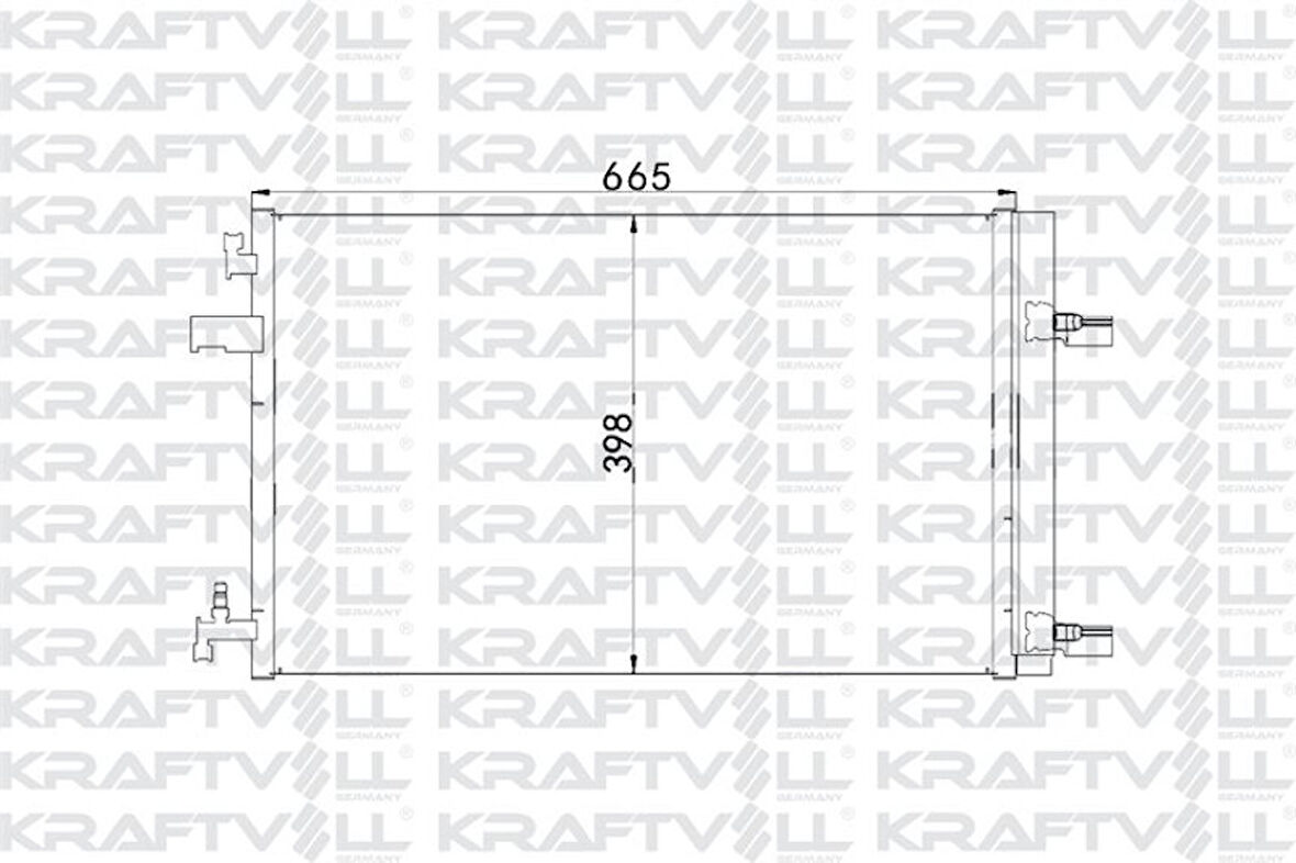 Opel Klima Radyatoru Astra J İnsignia Zafıra C Cruze 1.4 / 1.6 / 1.7 / 2.0 - Kraftvoll 08060139