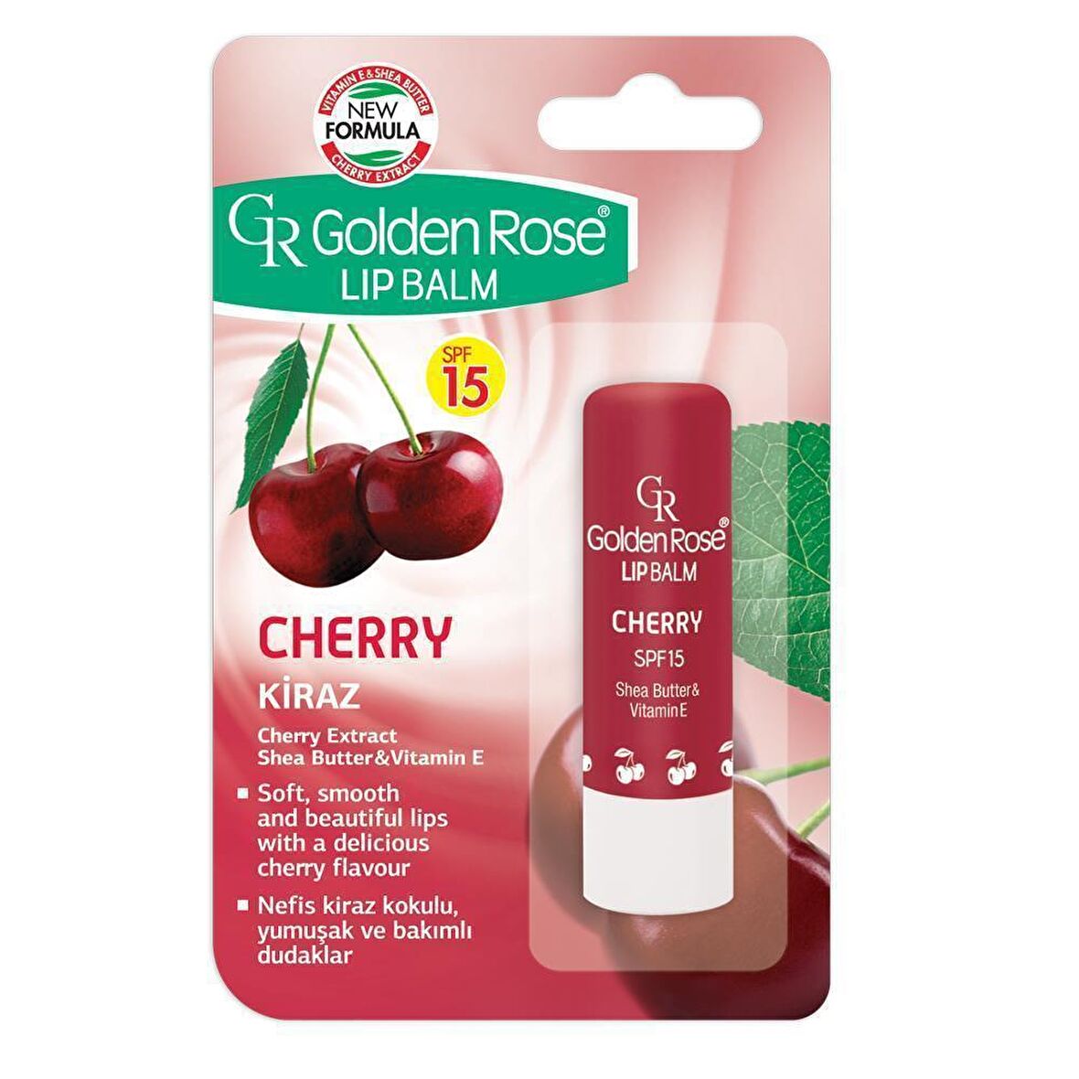 Golden Rose Lip Balm Cherry (Kiraz) Spf15