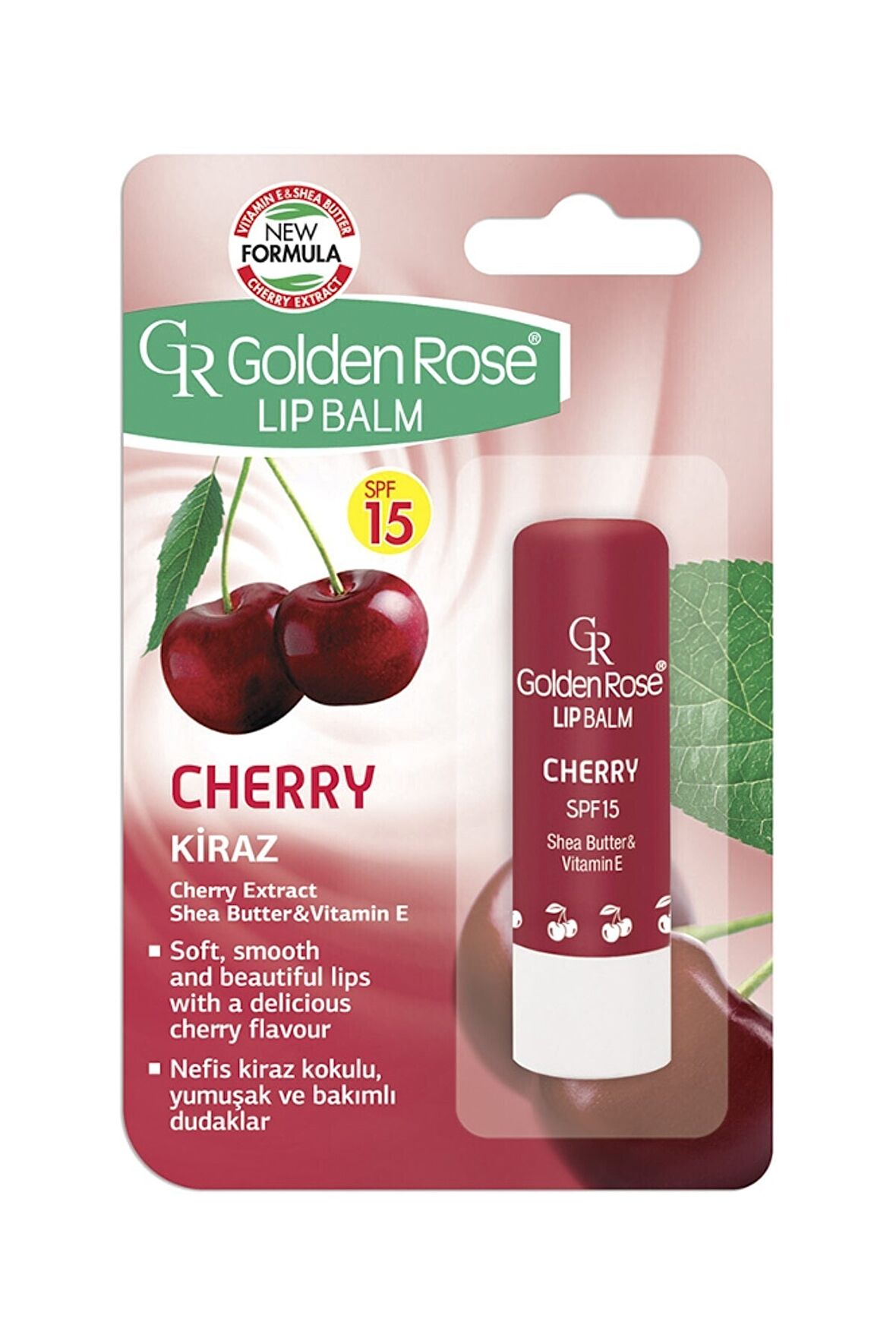 Golden Rose Lip Balm Cherry (Kiraz) Spf15