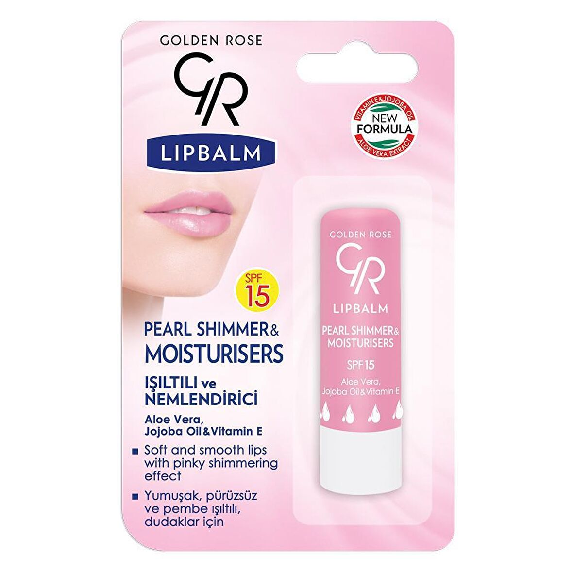 Golden Rose Lip Balm Mousturizing Pearl Shimmer