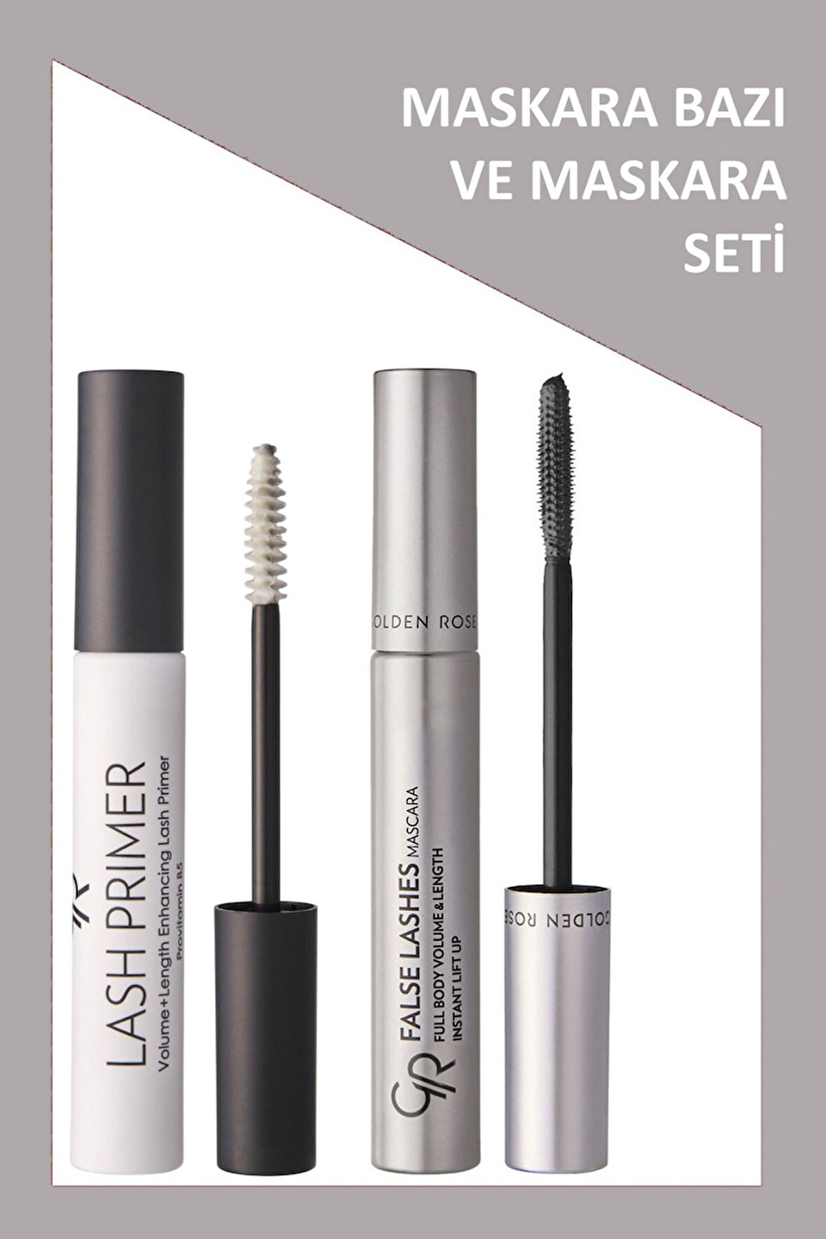 False Lashes Hacim Maskara & Lash Primer Maskara Bazı Seti