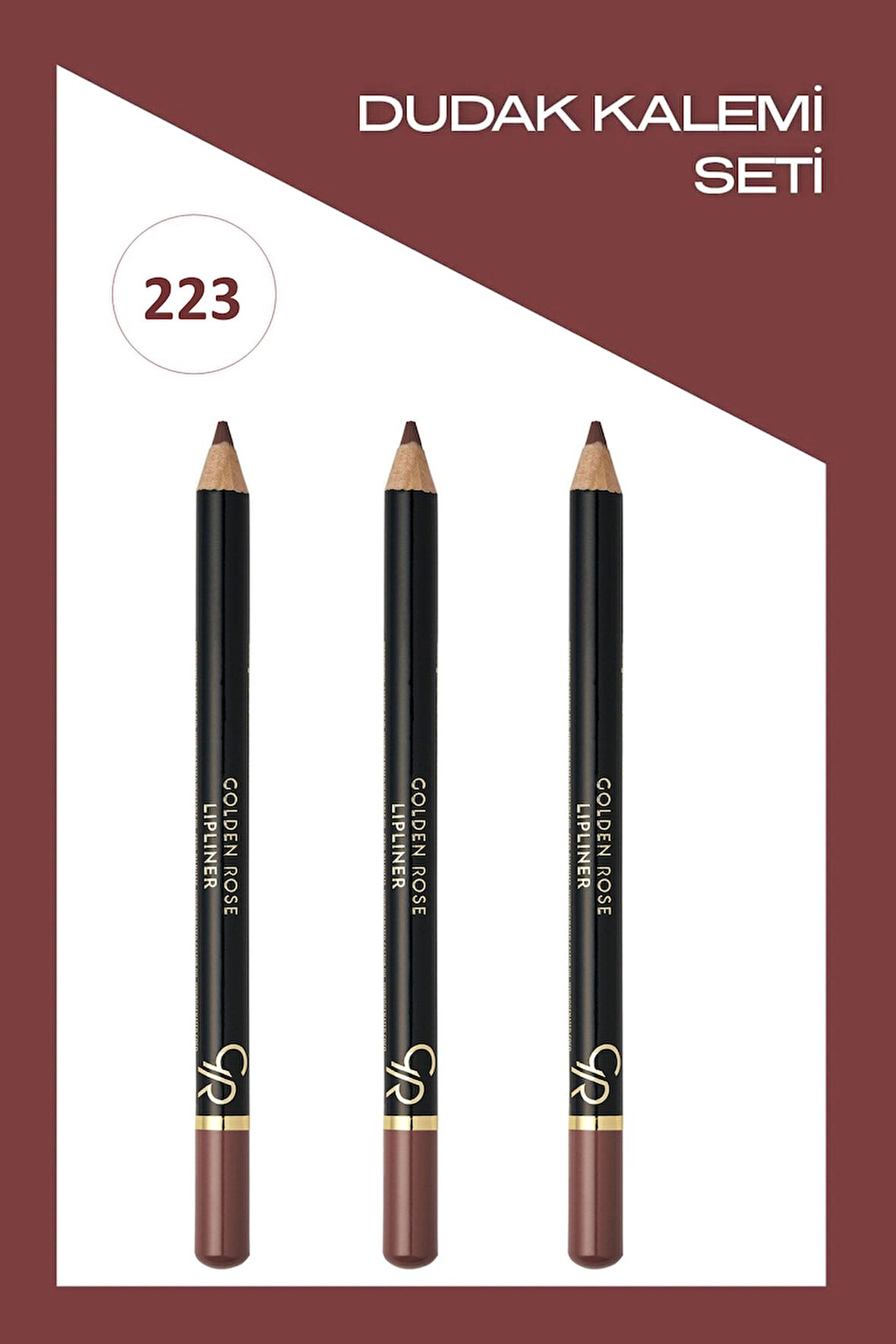 Lipliner No: 223 - Dudak Kalemi 3'lü Set