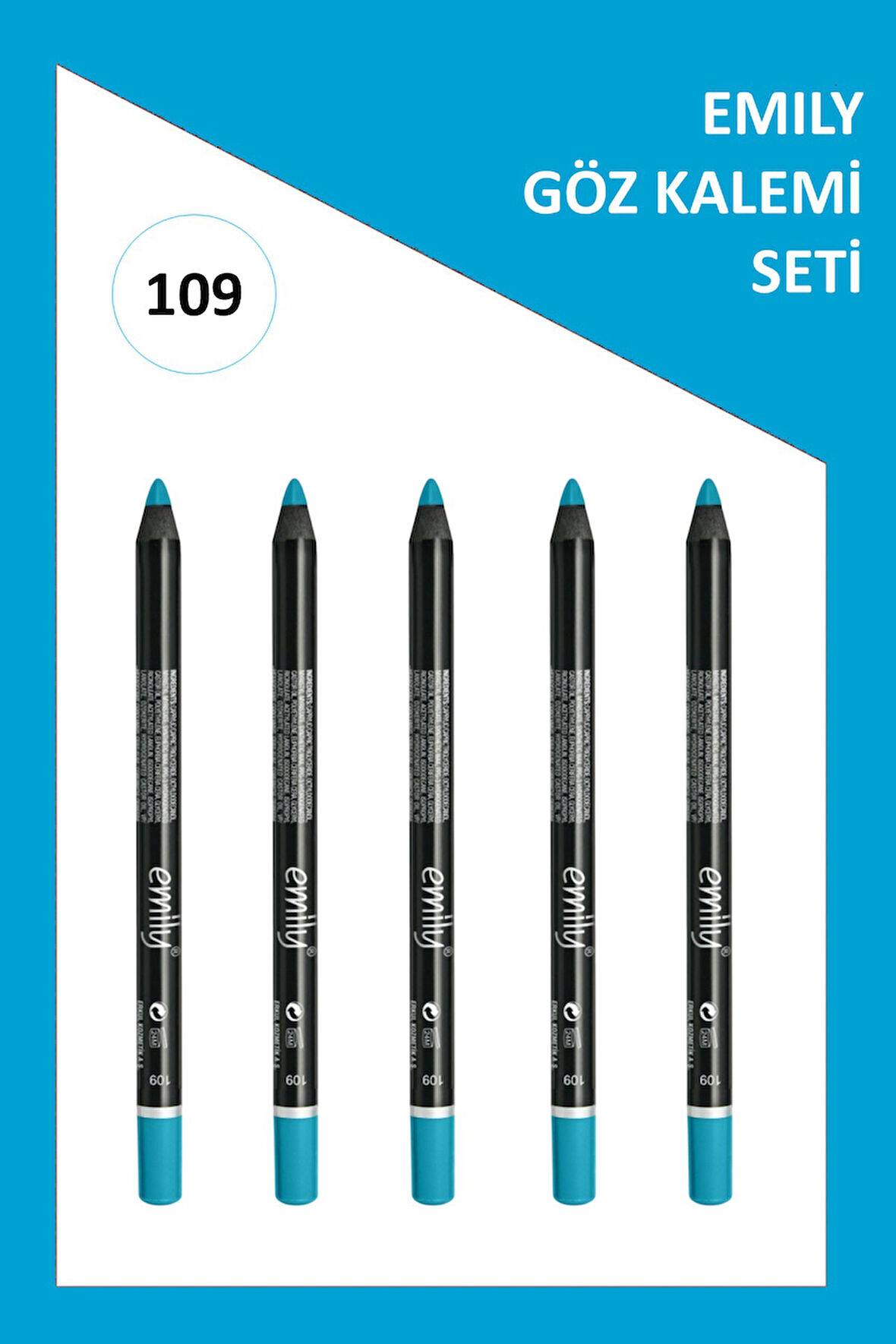 Emily Waterproof Eye Pencil 5'li Set No:109