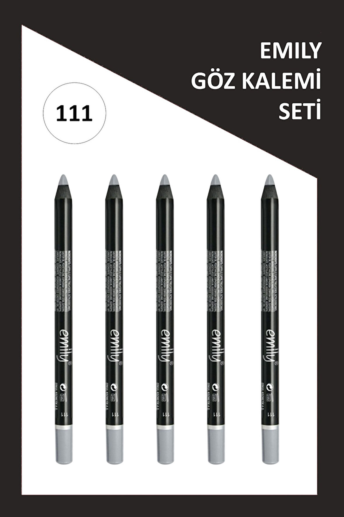 Emily Waterproof Eye Pencil 5'li Set No: 111