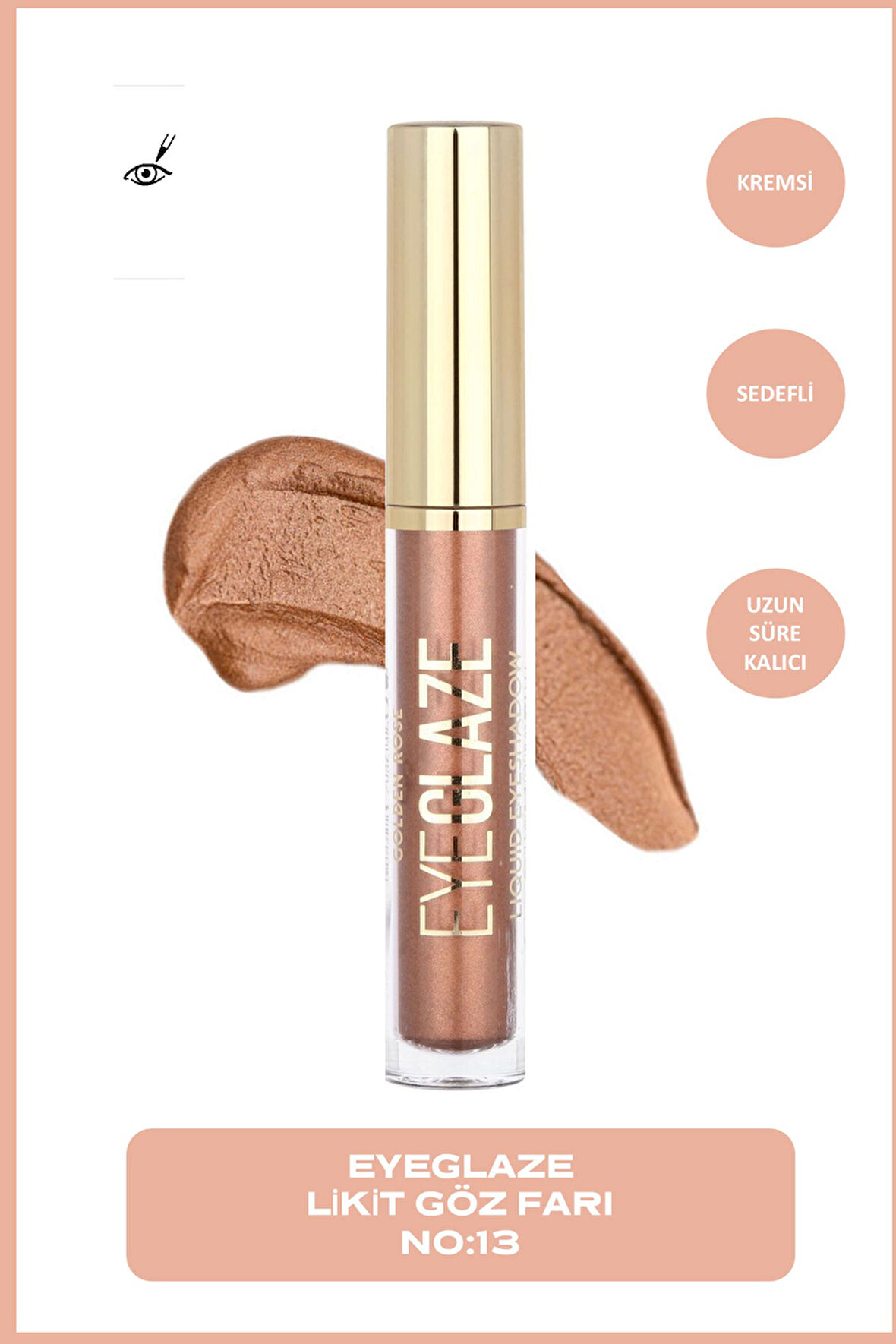 Eye Glaze Liquid Eyeshadow 13 Copper Down Likit Far 3,5 ml