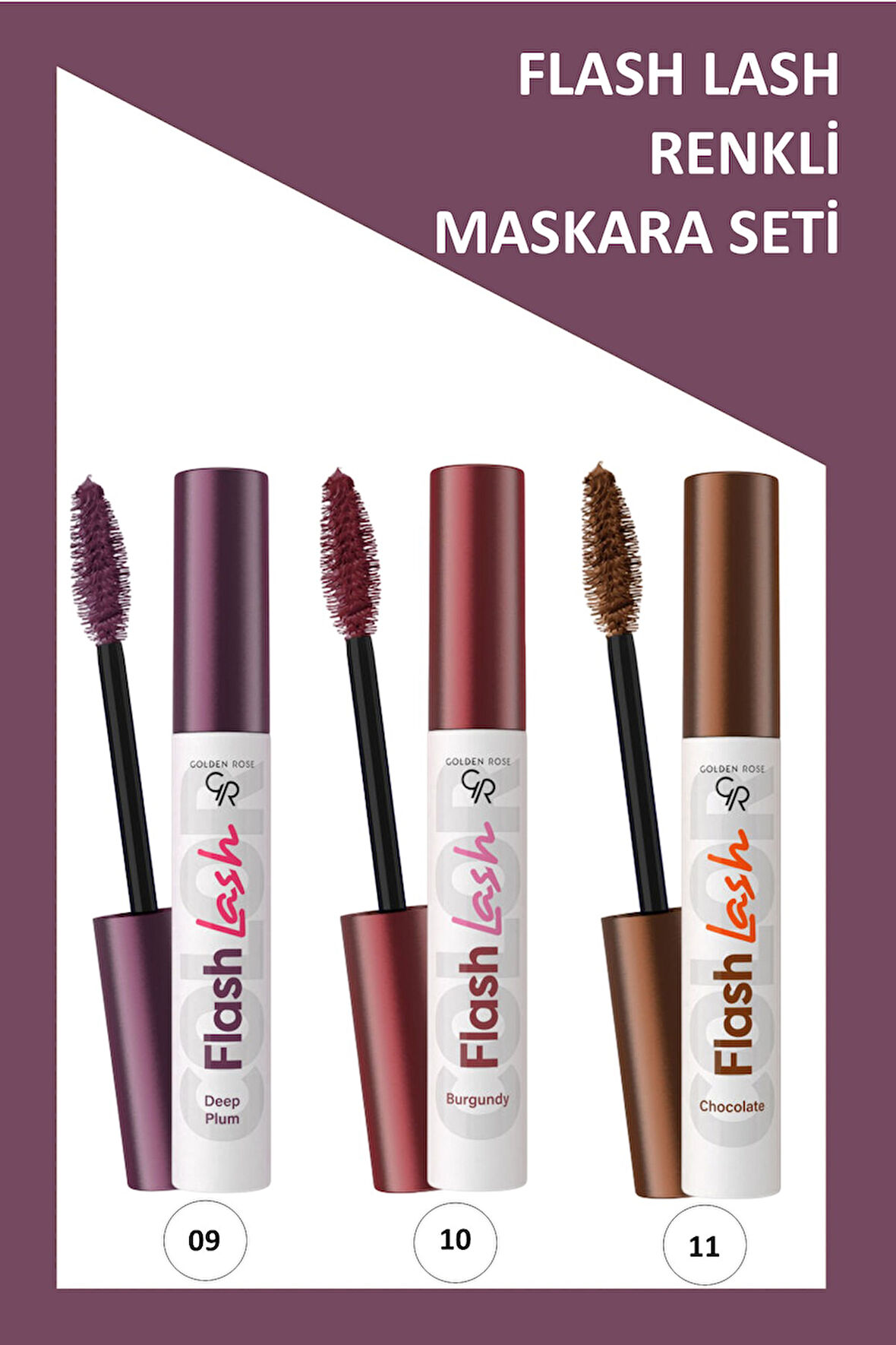 Flash Lash Renkli Maskara Seti No: 09-10-11