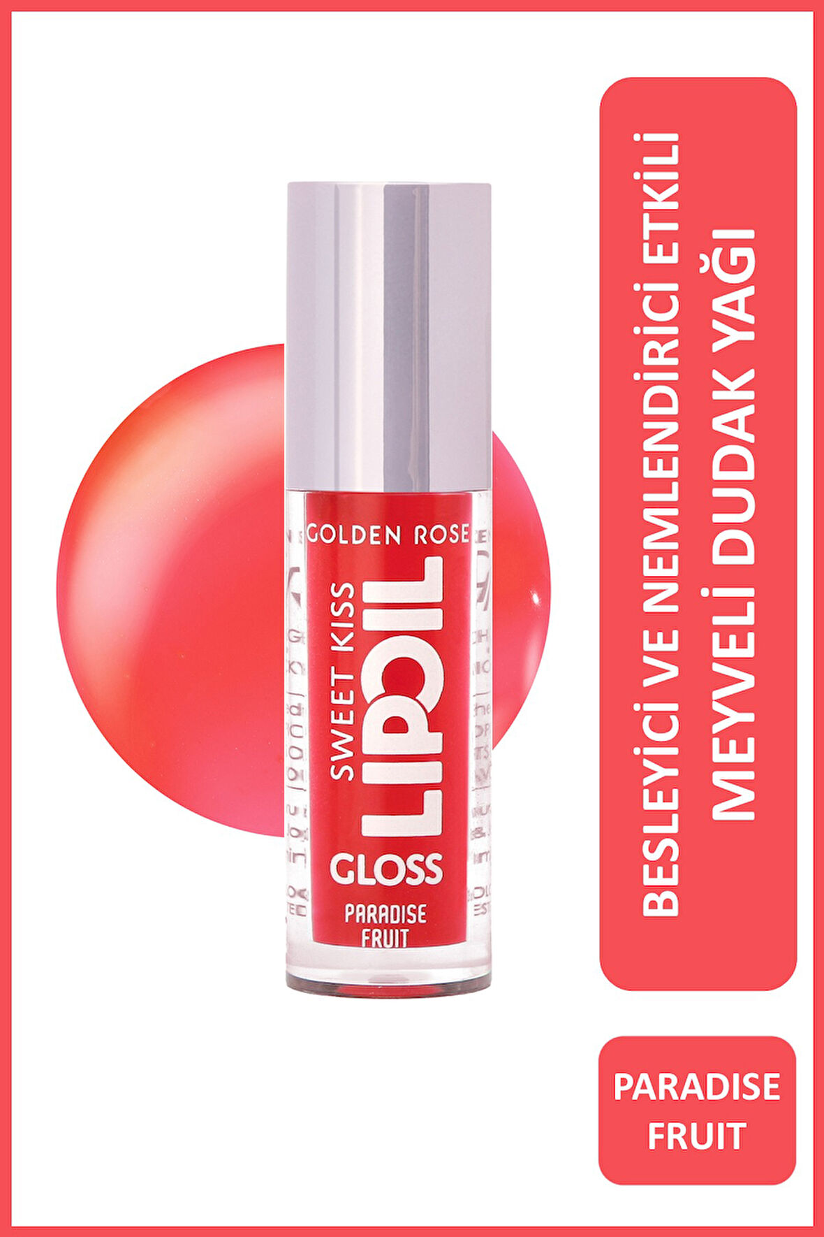 Sweet Kiss Lip Oil Gloss No:04 Dudak Parlatıcı Yağ Tropikal Meyve & Jojoba Yağlı 4,7 ml