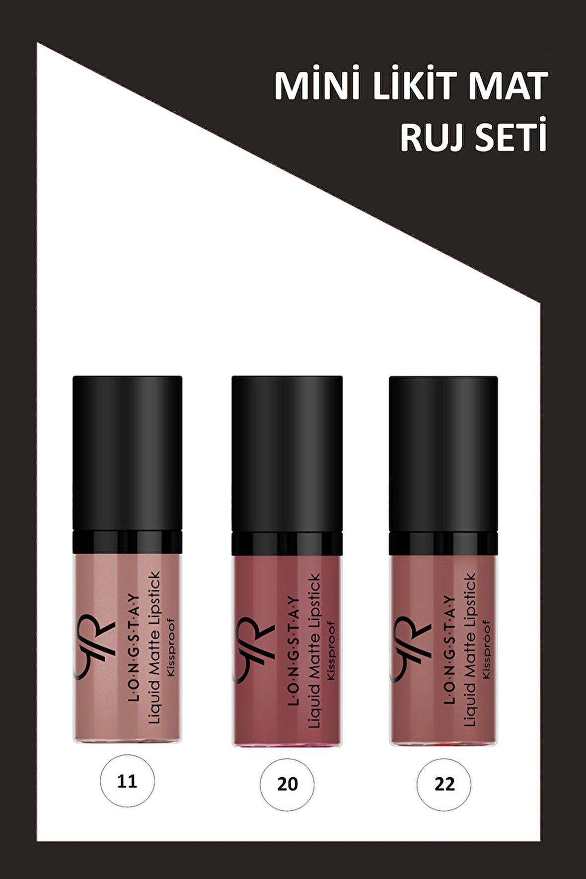 Longstay Liquid Matte Lipstick Mini Ruj 3'lü Set No:20-22-11