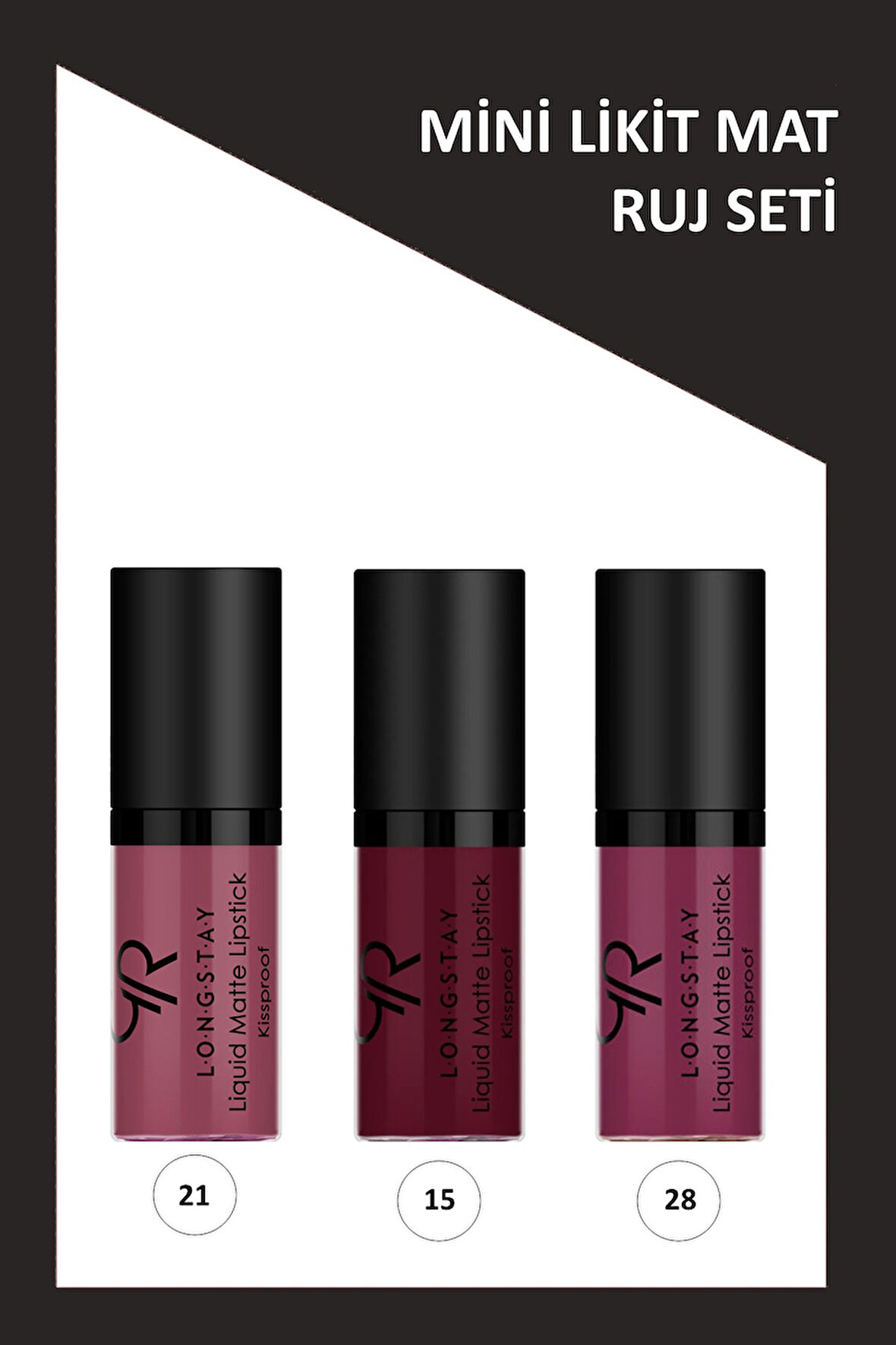 Longstay Liquid Matte Lipstick Mini Ruj 3'lü Set No:21-15-28