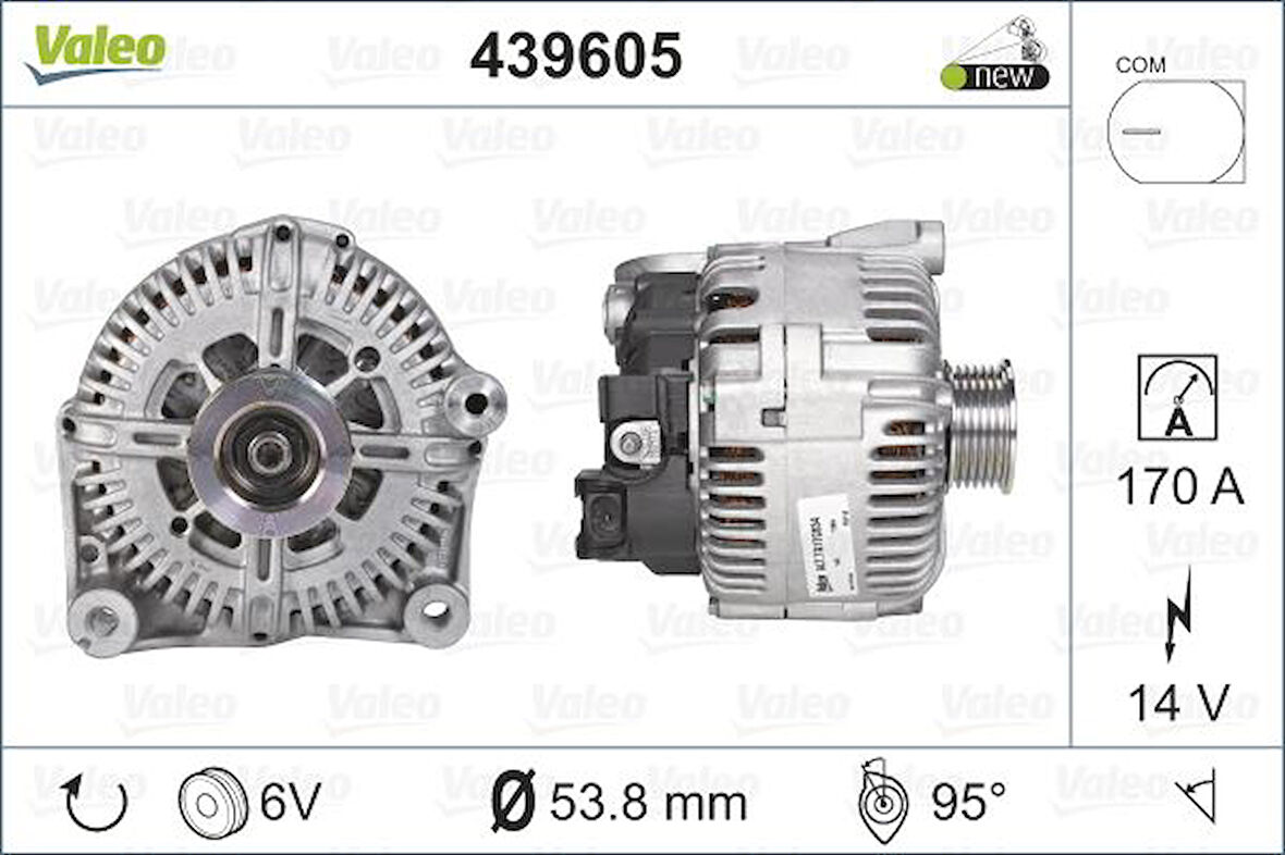 Bmw Alternator Sarj Dinamosu Bmw  X5 E70  X6 E71 M57 N57 12v 170a - Valeo 439605