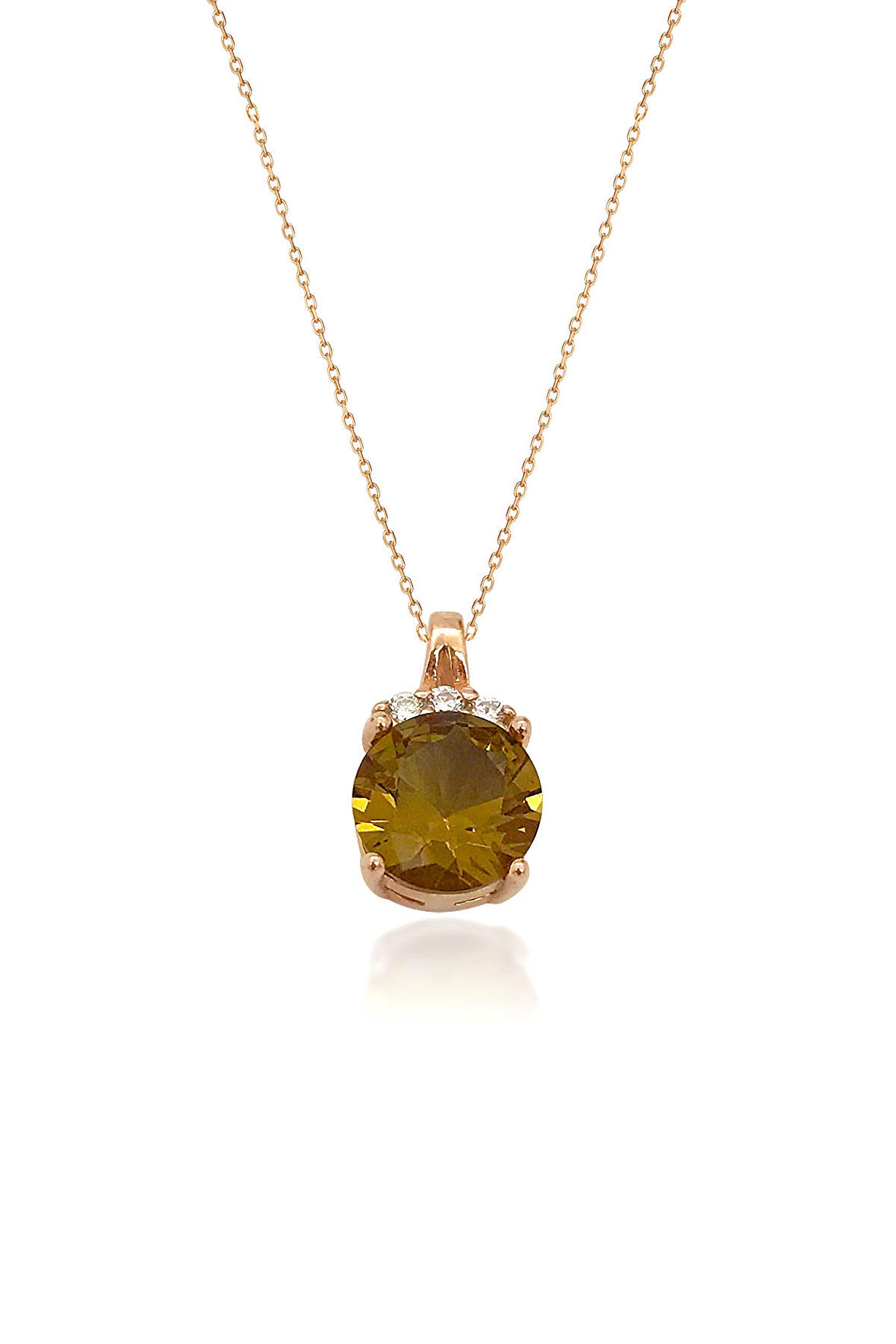 Round Zultanit Kolye - Rose
