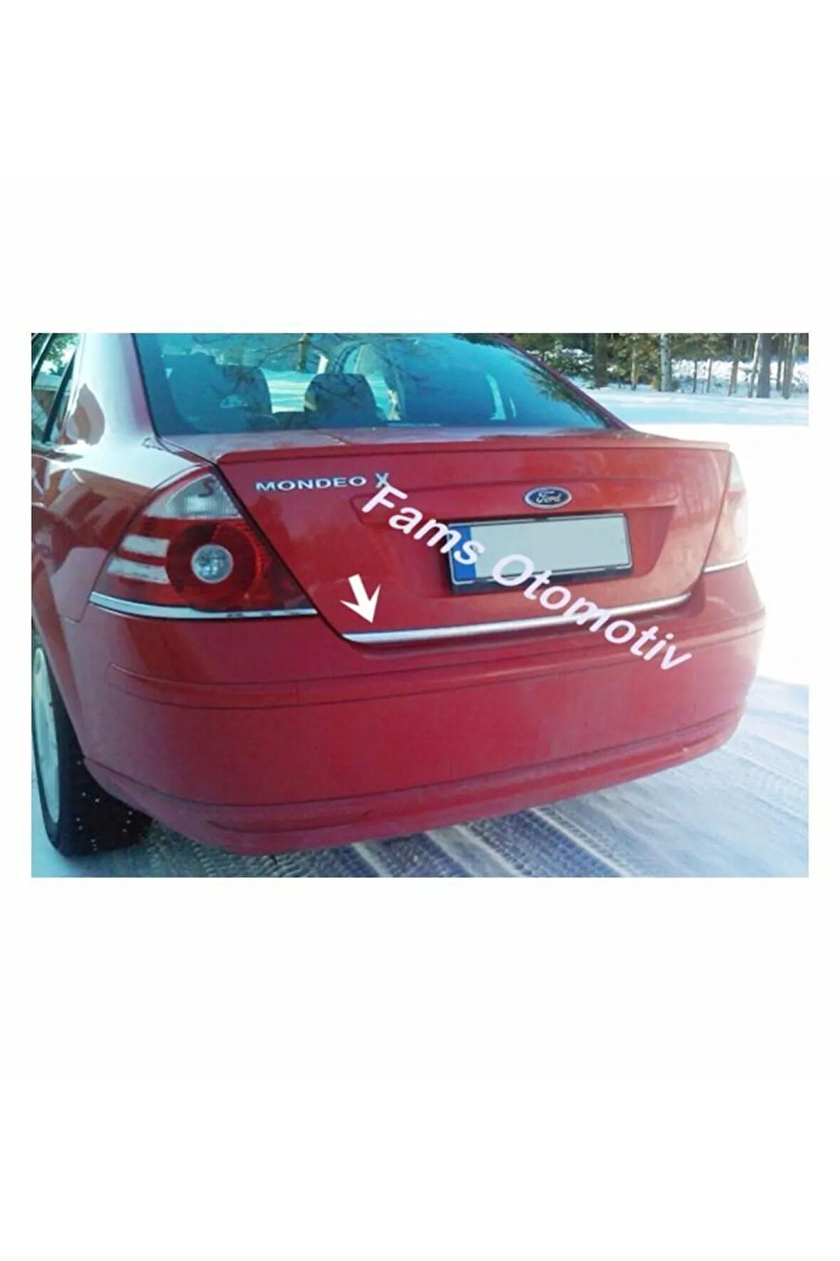 F. Mondeo Mk3 Krom Alt Bagaj Çıtası 2000-2007 P. Çelik Uyumlu